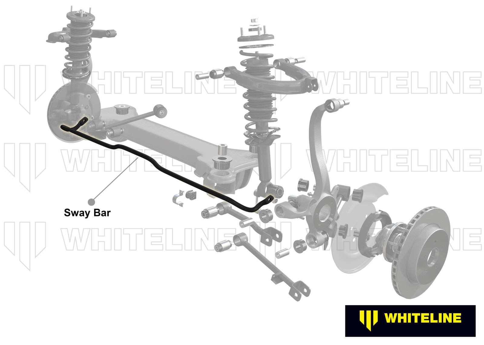 Whiteline 100 x 20 x 10 cm Rear Sway Bar - 18mm Non Adjustable to Suit Hyundai I30 GD and Veloster FS SR
