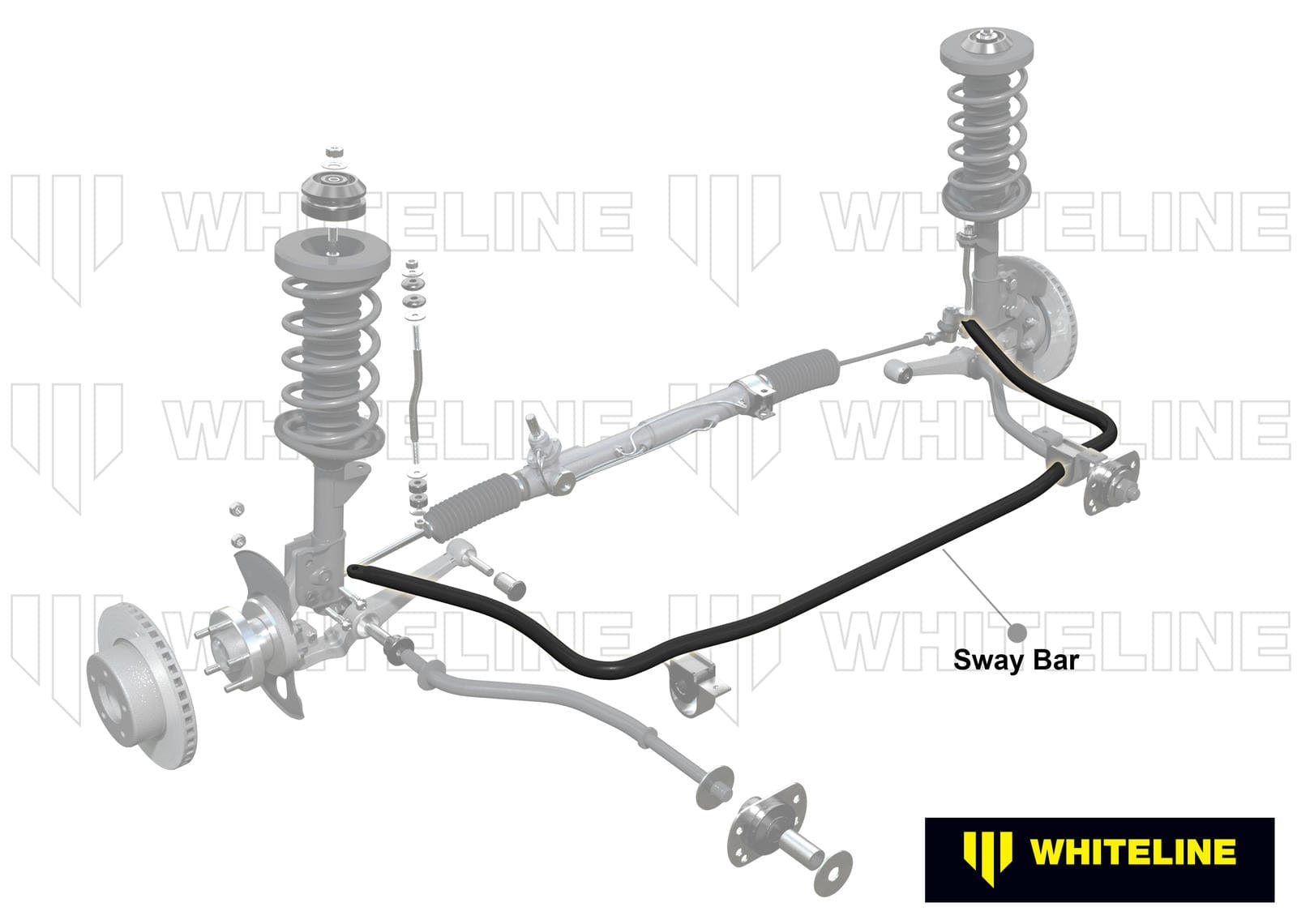 Whiteline 120 x 20 x 10 cm / 1020mm between eyelets Front Sway Bar - 27mm 3 Point Adjustable to Suit Nissan Skyline R31 Sedan and Wagon SR