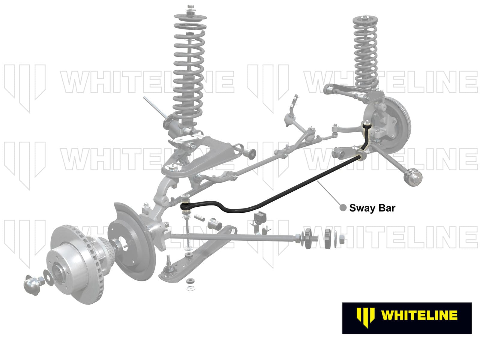Whiteline 120 x 20 x 10 cm Front Sway Bar - 24mm Non Adjustable to Suit Ford Falcon/Fairlane XR-XY SR