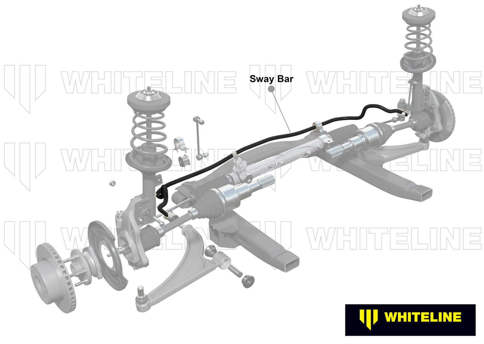 Whiteline 120 x 20 x 10 cm Front Sway Bar - 27mm Non Adjustable to Suit Nissan Pulsar N14 Fwd SR