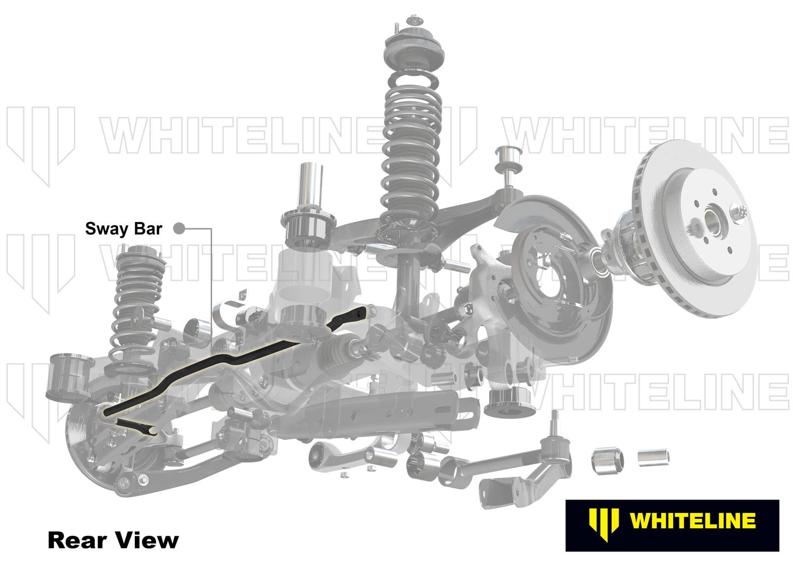 Whiteline 120 x 20 x 10 cm Rear Sway Bar - 22mm 2 Point Adjustable to Suit Nissan 180SX SR