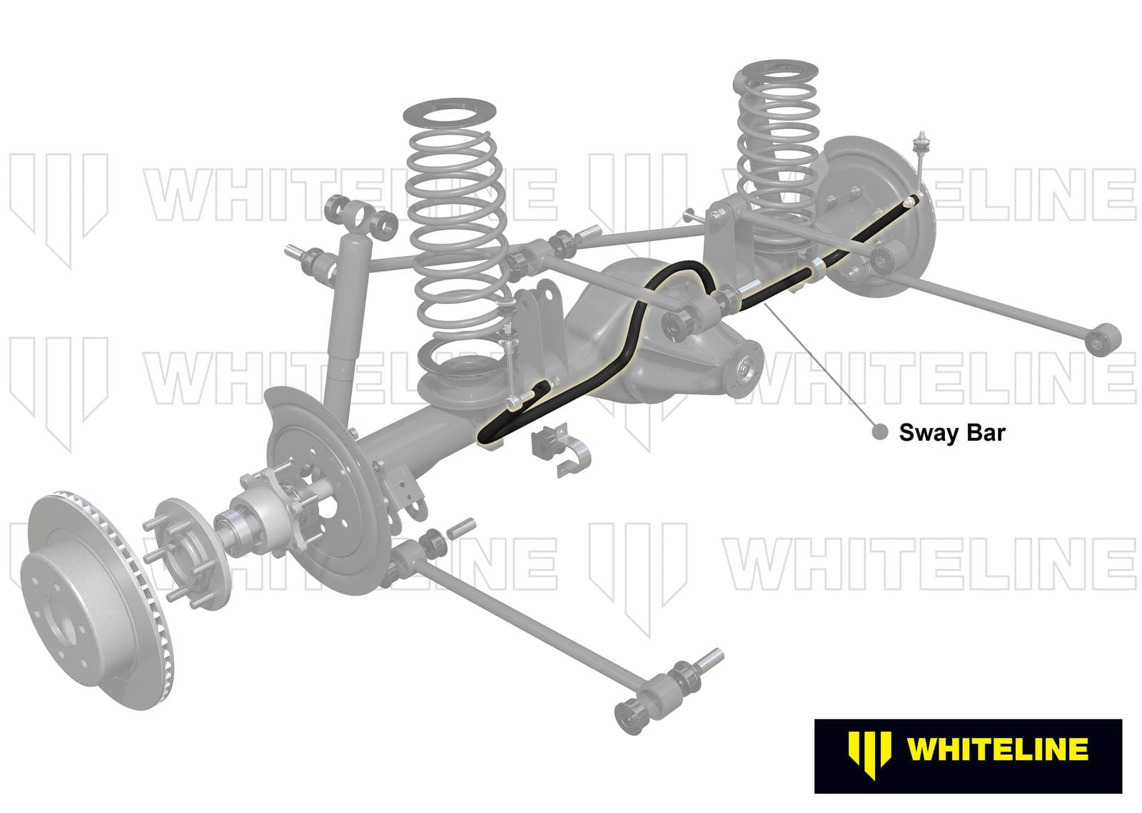 Whiteline 167 x 20 x 10 cm Front Sway Bar - 33mm 2 Point Adjustable to Suit Jeep Gladiator JT and Wrangler JL SR
