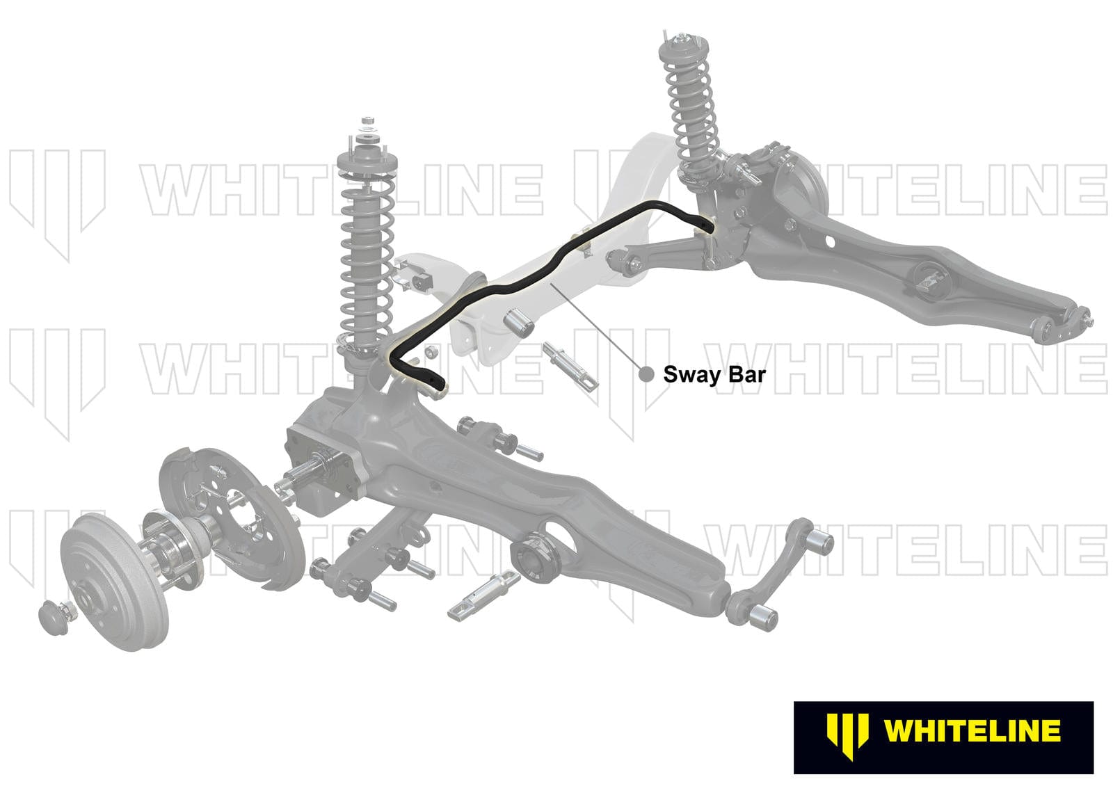 Whiteline 170 x 20 x 10 cm Rear Sway Bar - 26mm 2 Point Adjustable to Suit Honda Integra DC2 Type R SR