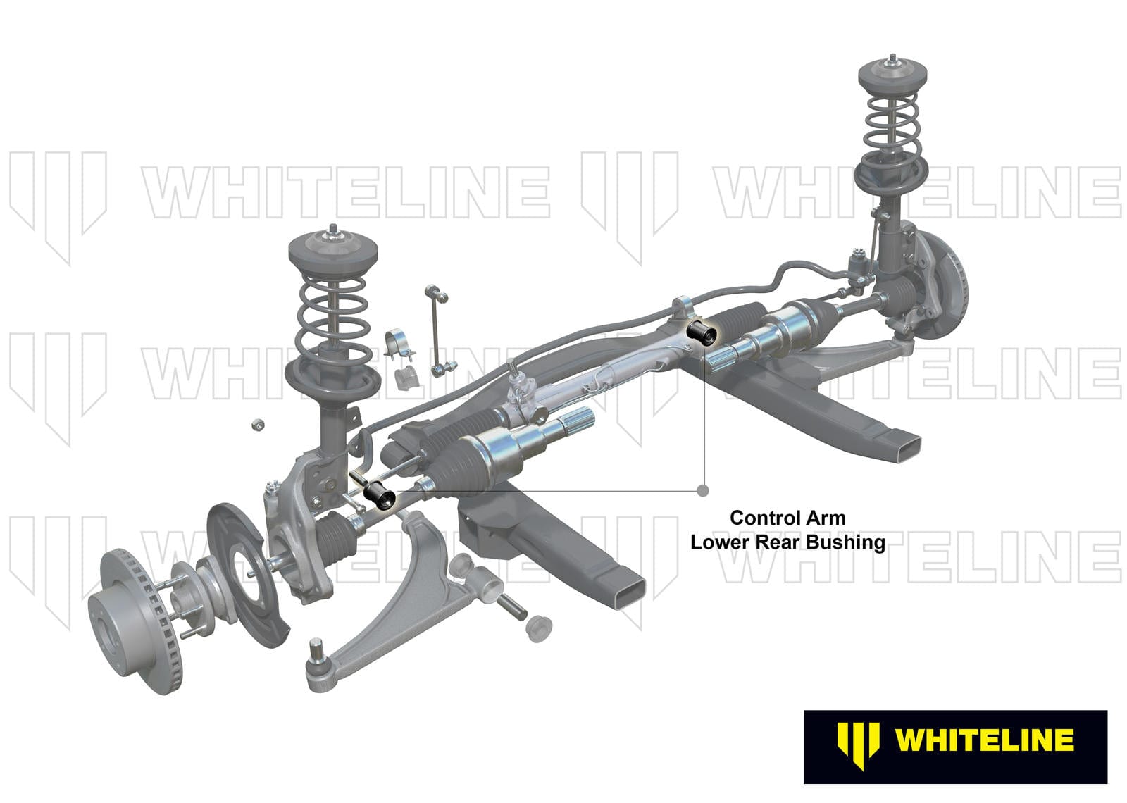 Whiteline 18 x 20 x 10 cm / Performance Alignment - MOTORSPORT option - adds +0.5deg caster + anti-lift - includes housing Front Control Arm Lower - Inner Rear Bushing Double Offset Kit to Suit Subaru Impreza and Liberty SR