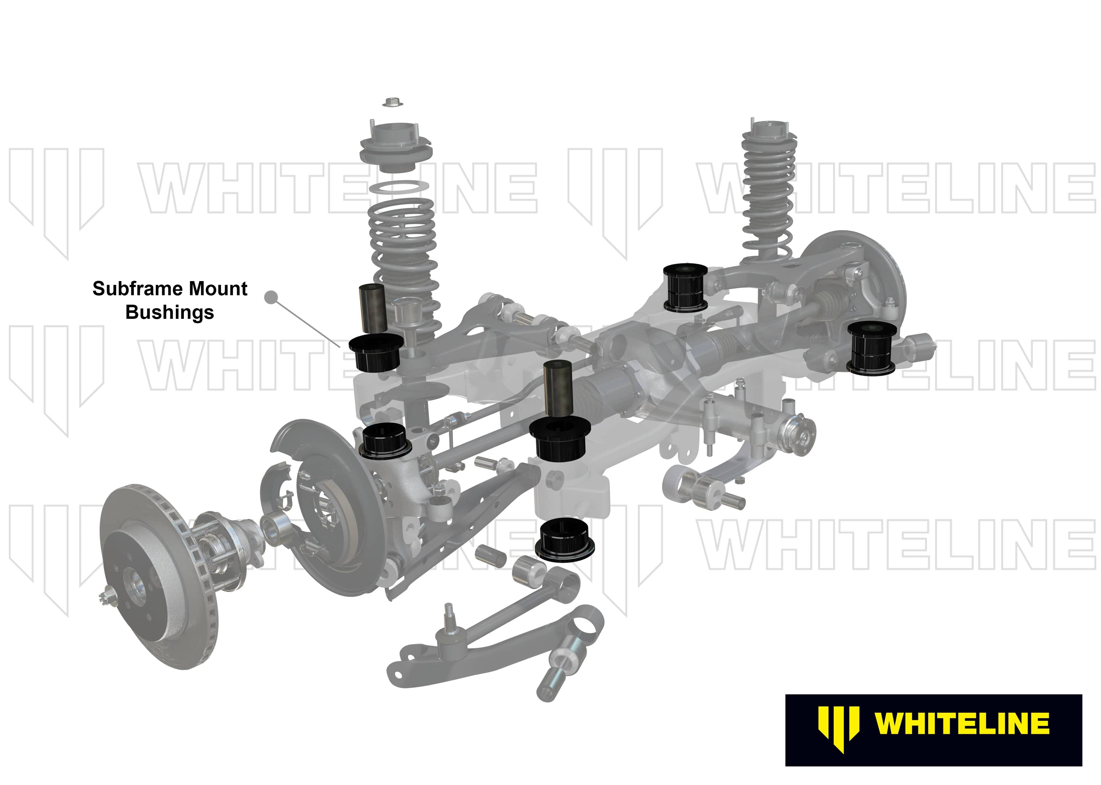 Whiteline 30 x 20 x 10 cm Rear Subframe - Bushing Kit to Suit Subaru Forester, Impreza WRX/STi, Levorg, Liberty and Outback SR