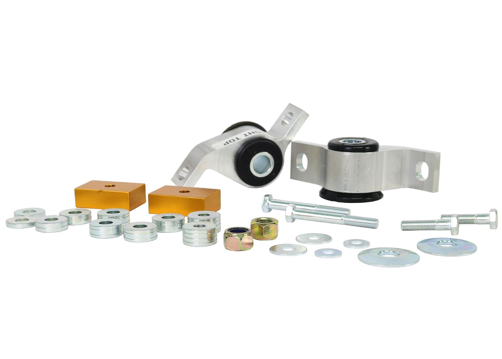 Whiteline 36 x 18 x 9 cm / Performance Alignment - MOTORSPORT option - adds +0.5deg caster + anti-lift - includes housing Front Control Arm Lower - Inner Rear Bushing Double Offset Kit to Suit Subaru Impreza GD incl WRX/STi SR