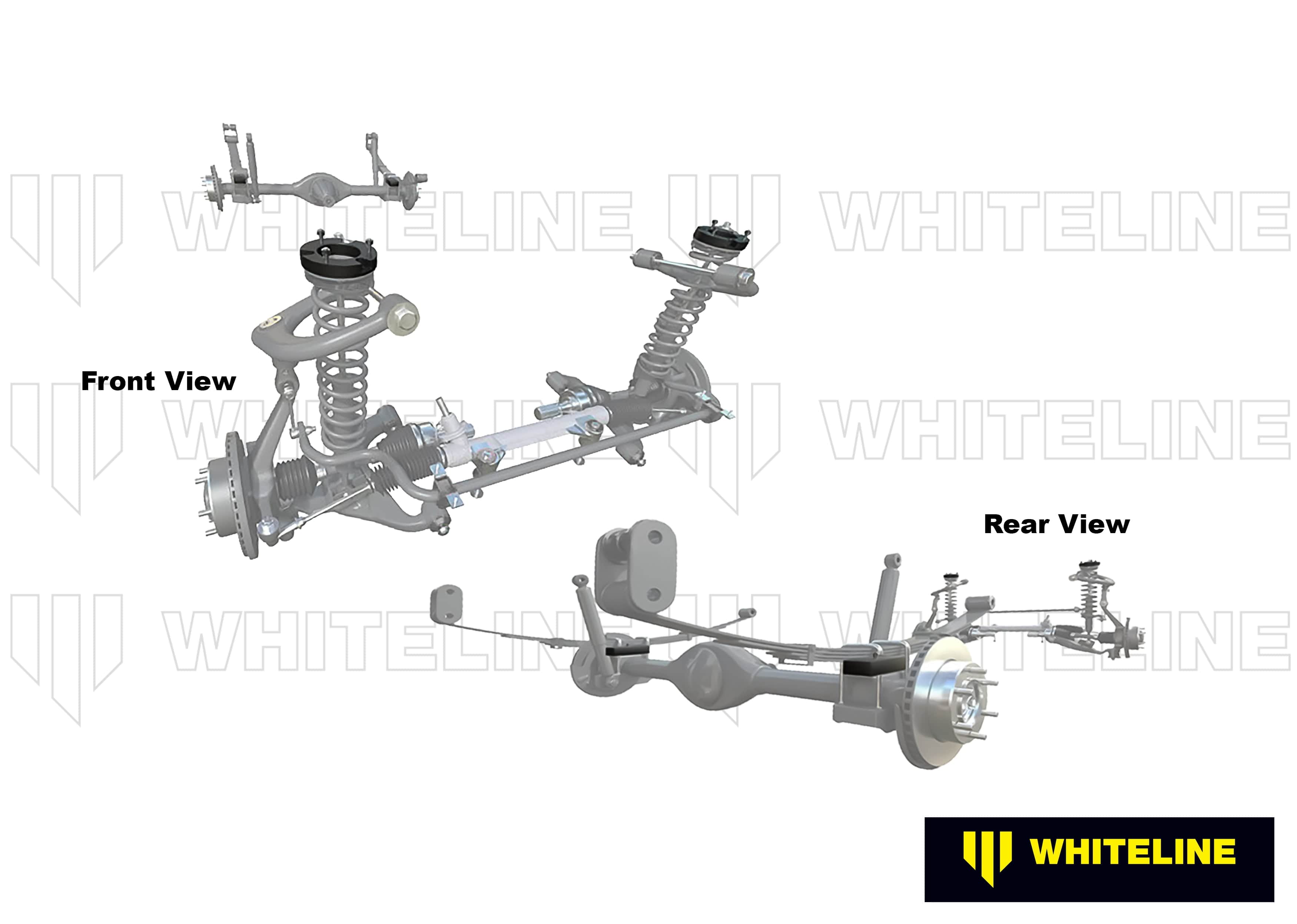 Whiteline 38 x 20 x 9 cm / Lifts vehicle approximately 45mm Front and Rear Lift Kit to Suit Holden Colorado, Isuzu D-Max and LDV T60 SR