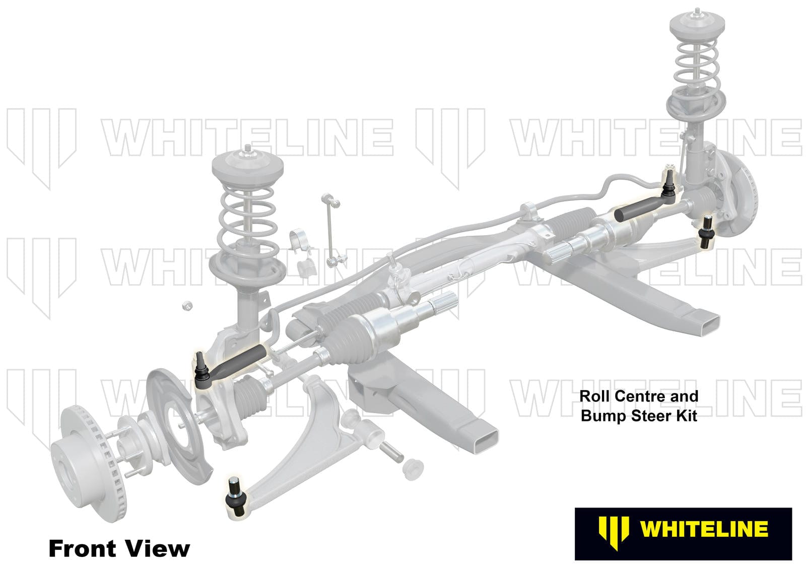 Whiteline 39 x 20 x 6 cm Front Roll Centre/Bump Steer - Correction Kit to Suit Subaru Forester, Impreza, Levorg, Liberty and Outback SR
