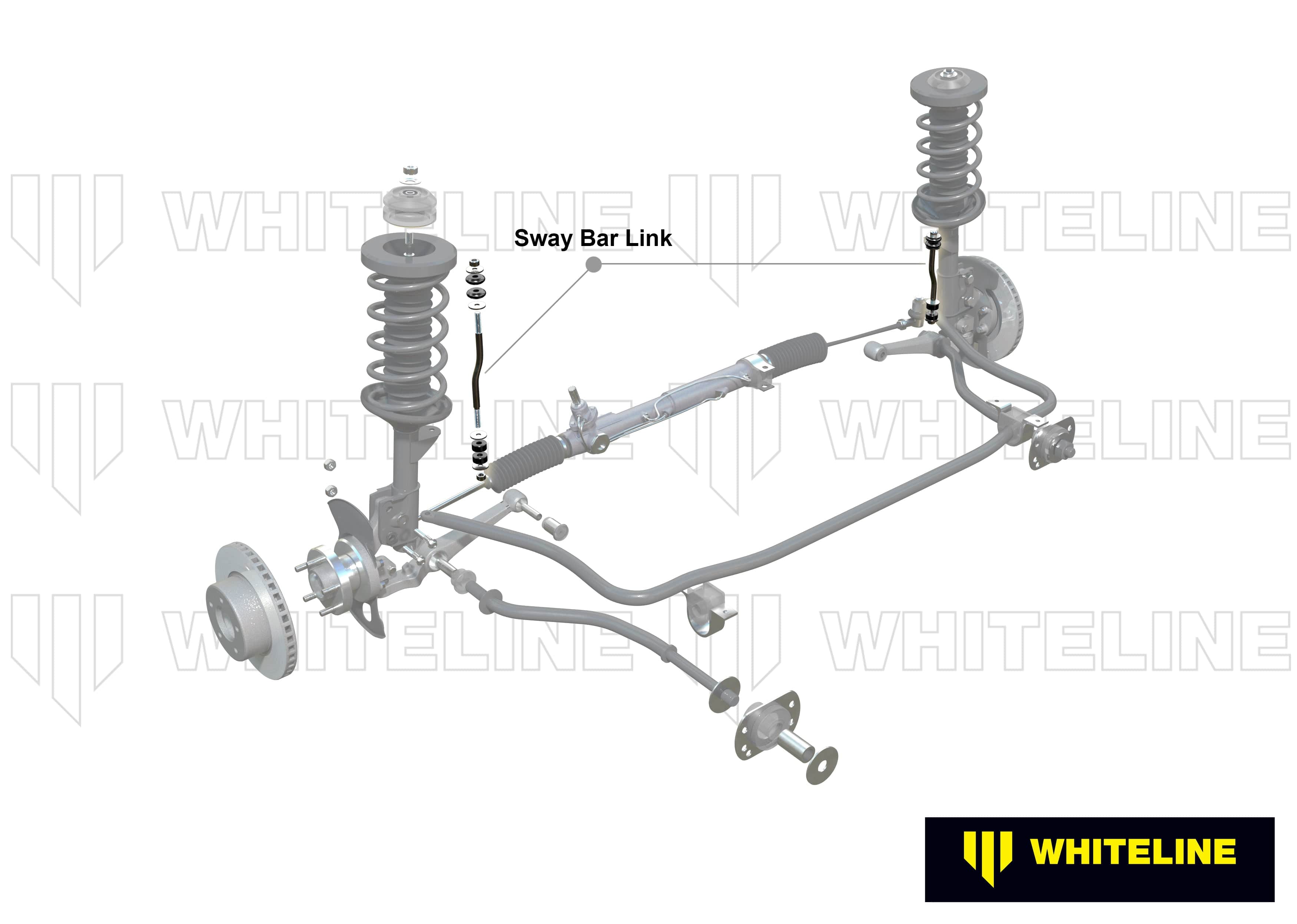 Whiteline 40 x 20 x 10 cm / 210mm - horizontal 67.5deg opposed ball joints Front Sway Bar Link to Suit Holden Crewman and One Tonner VZ SR