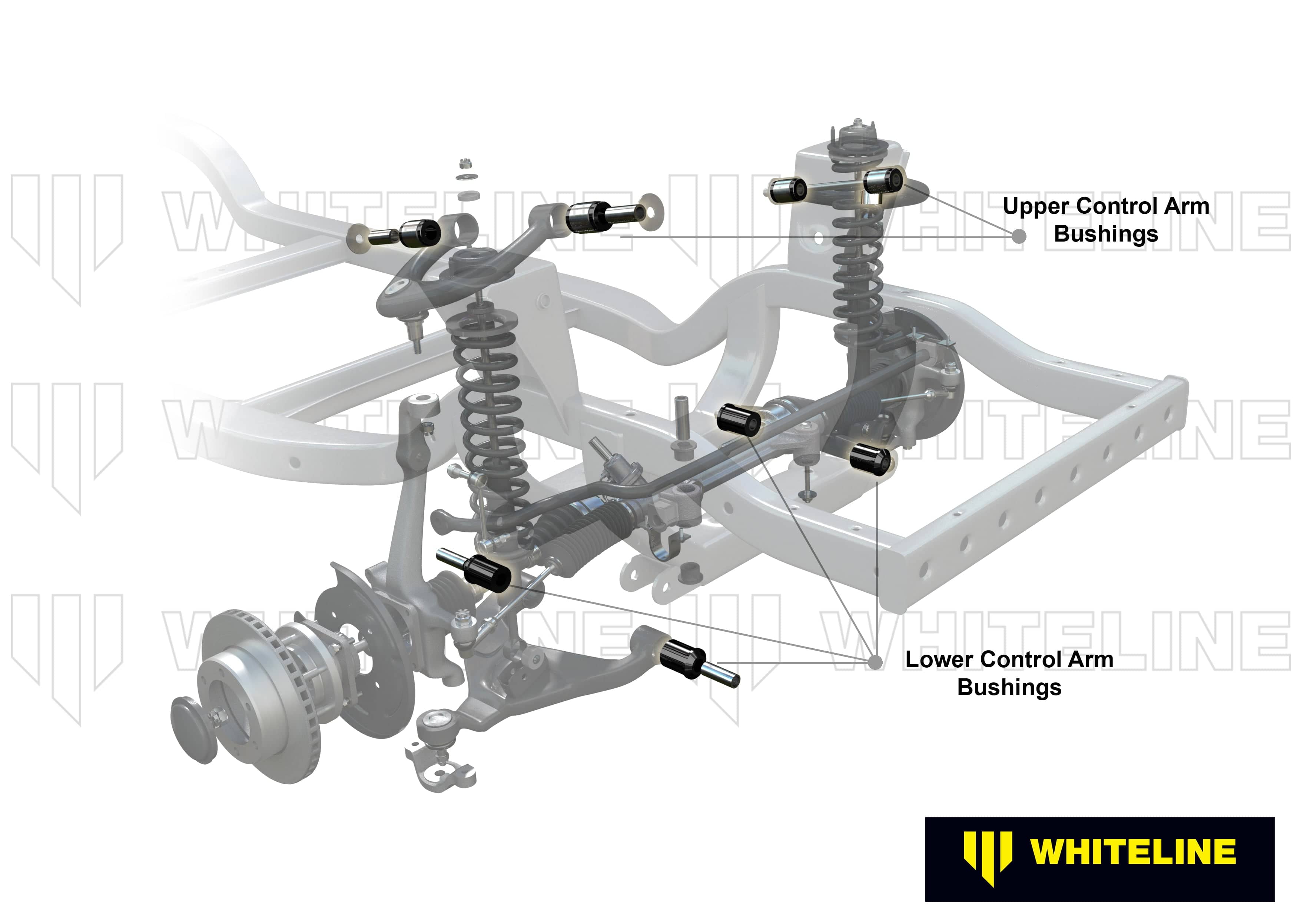 Whiteline 40 x 20 x 10 cm Front Control Arm - Bushing Kit to Suit Ford Ranger, Everest and Mazda BT-50 2wd/4wd SR