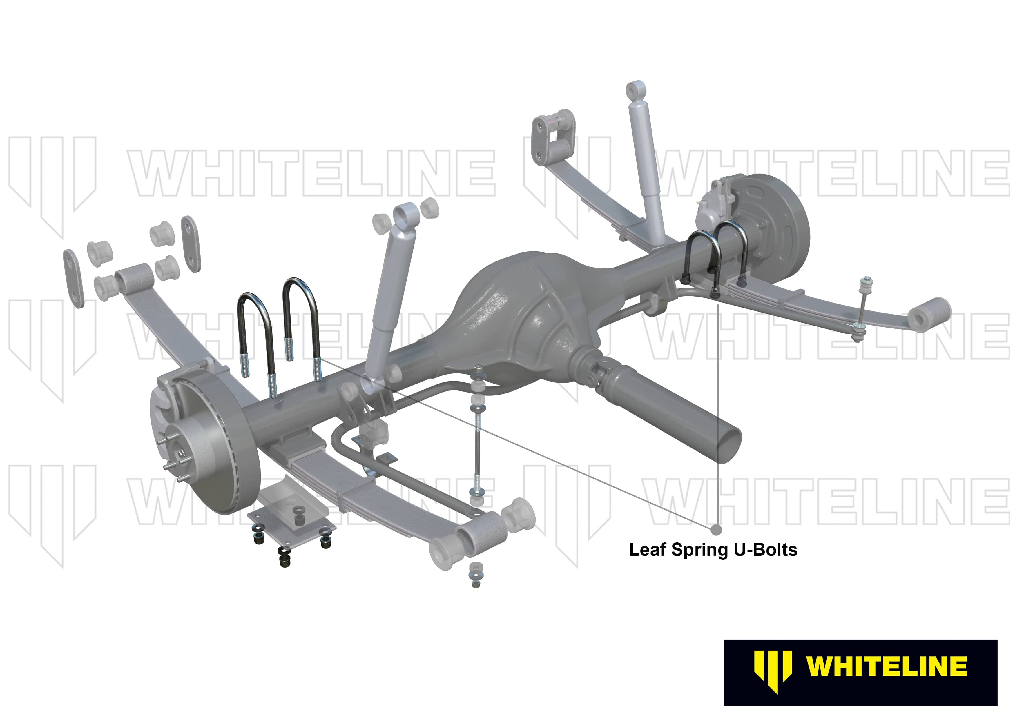 Whiteline 40 x 20 x 10 cm / ID=75mm, L=270mm, Thread=M12 - round top Universal U Bolts - ID=75mm, L=270mm, Thread=M12 - round top SR