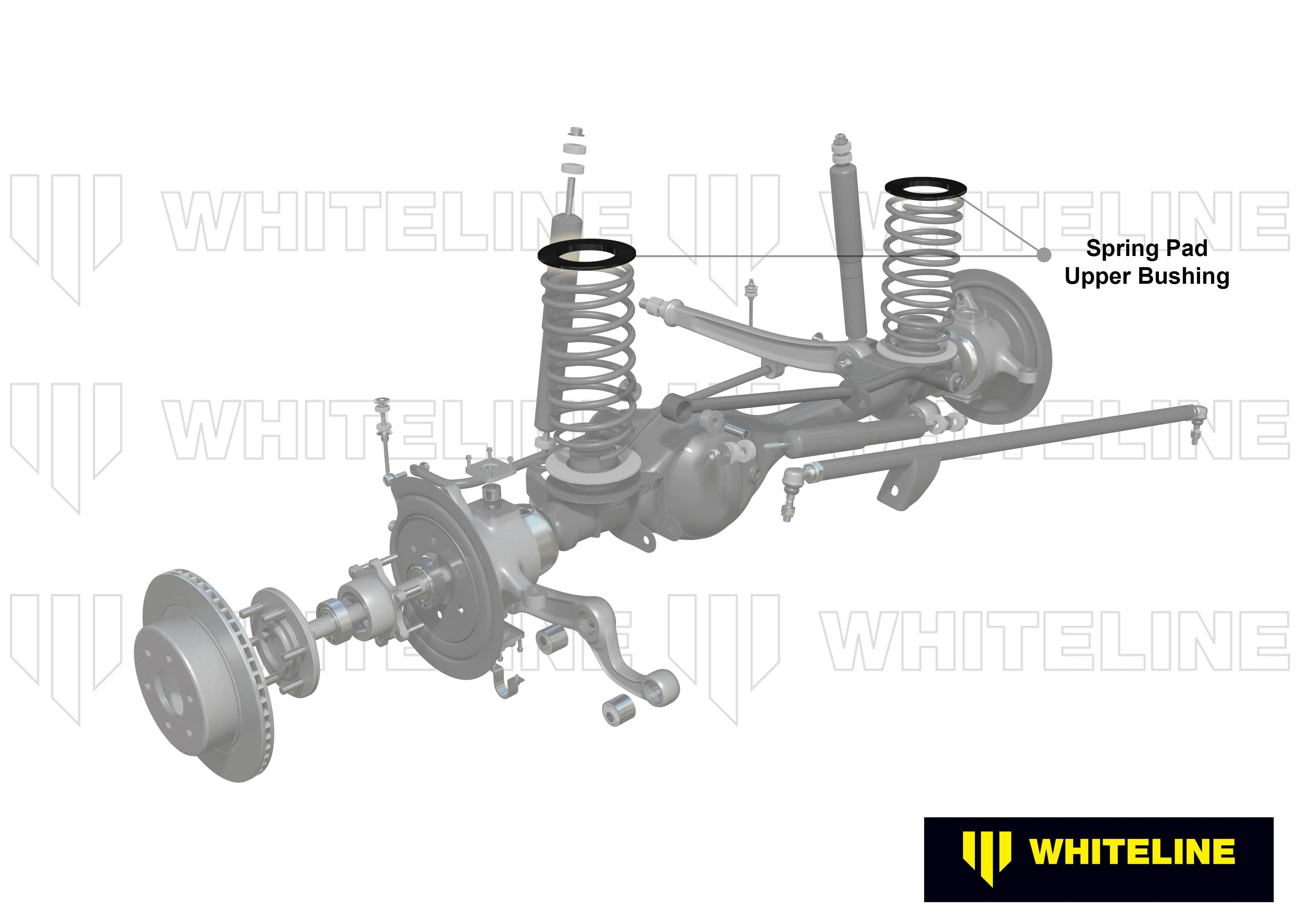 Whiteline 40 x 20 x 10 cm / OD=158, ID=98, H=30mm Coil Spring Pad - Bushing Kit to Suit Toyota Land Cruiser, Prado and 4Runner SR