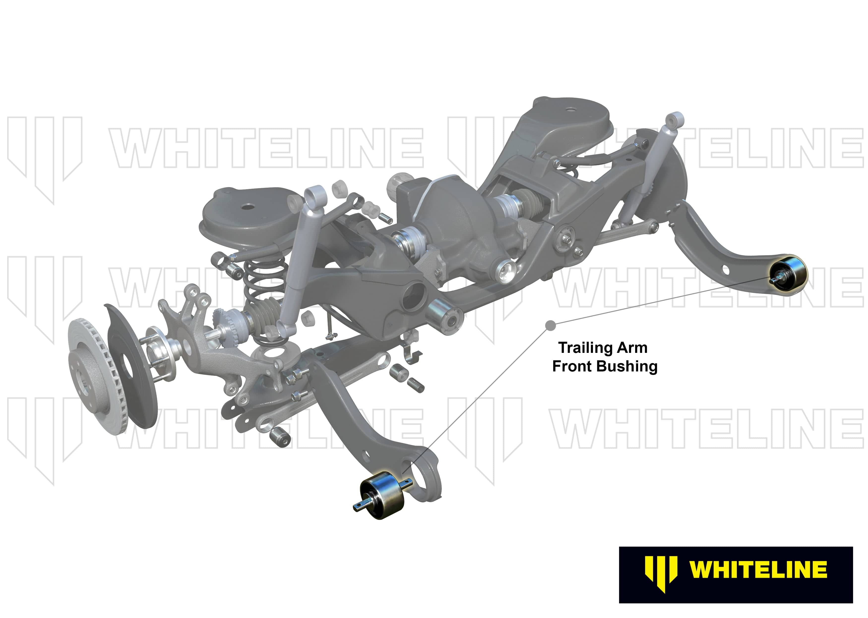 Whiteline 40 x 20 x 10 cm Rear Trailing Arm Lower - Front Bushing Kit to Suit Ford Falcon/Fairlane BA-FGX, Territory SX-SZ and FPV SR