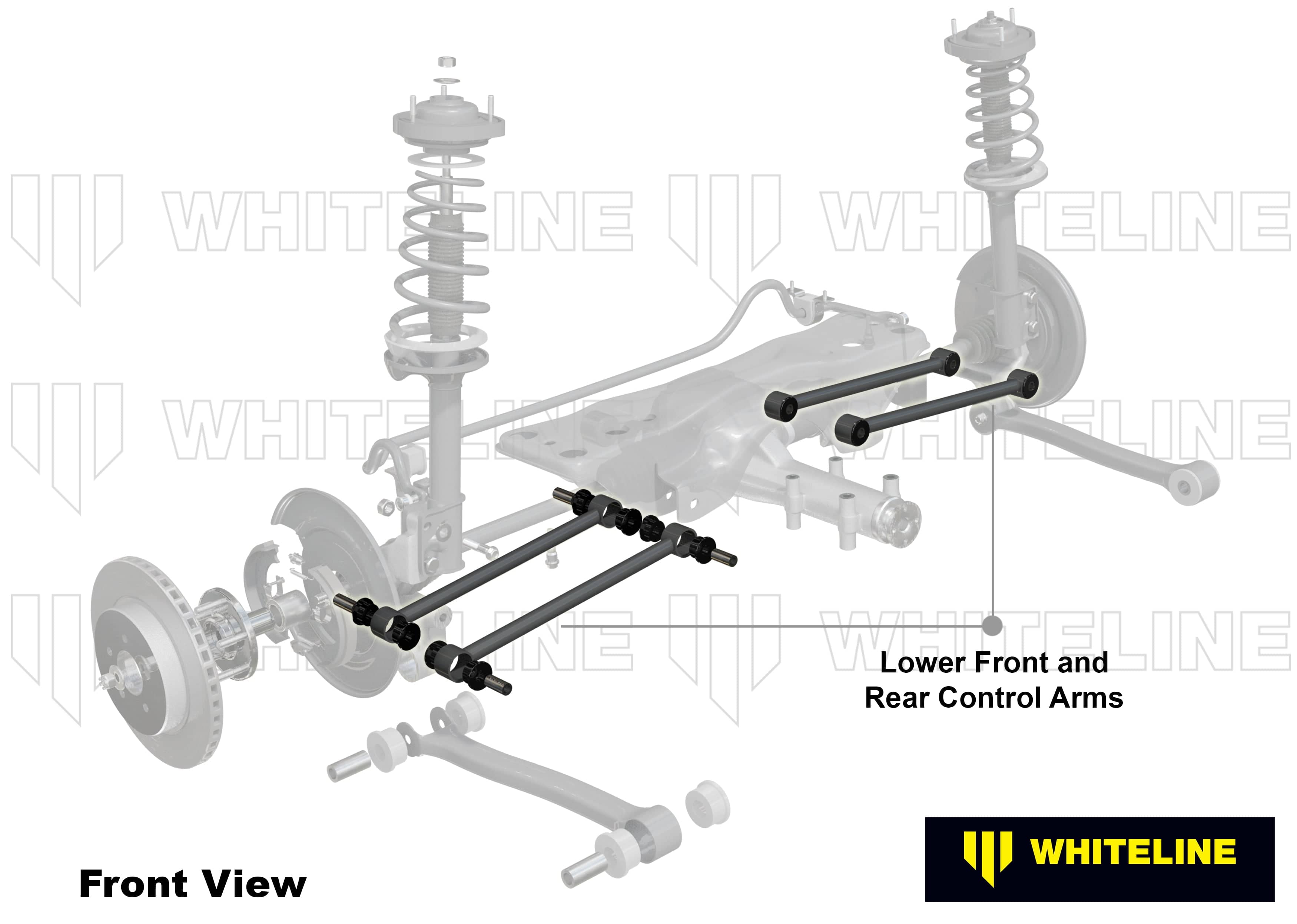 Whiteline 40 x 20 x 10 cm / Suits Whiteline KTA109 Rear Control Arm Lower Front and Rear - Arm Bushing Service Kit to Suit Whiteline KTA108, KTA109 and KTA123 SR