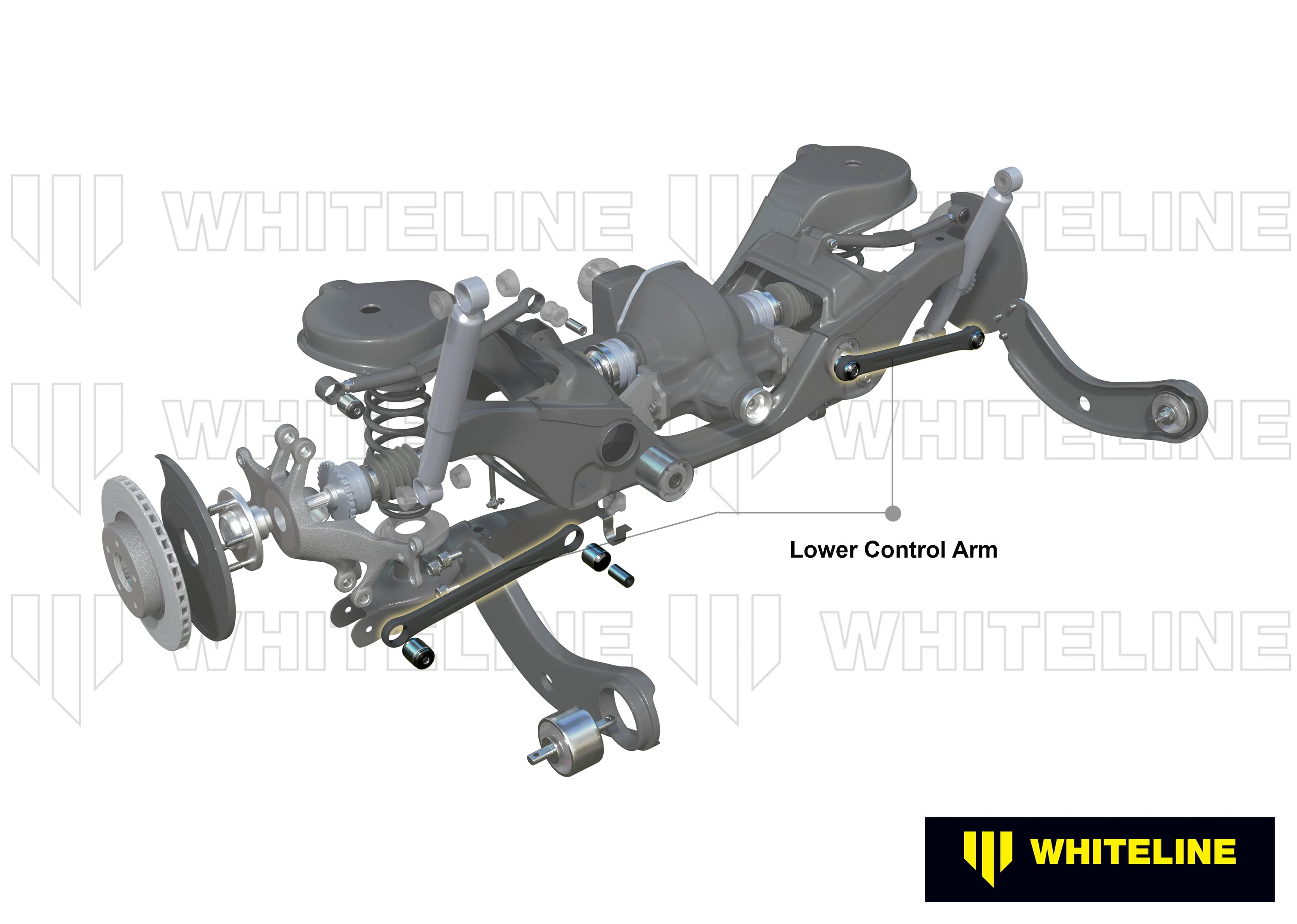 Whiteline 40 x 20 x 9 cm / Performance - on-car adjustable toe correction - MOTORSPORT Rear Control Arm Lower Front - Arm to Suit Ford Focus, Mazda3 and Volvo C30, S40 SR