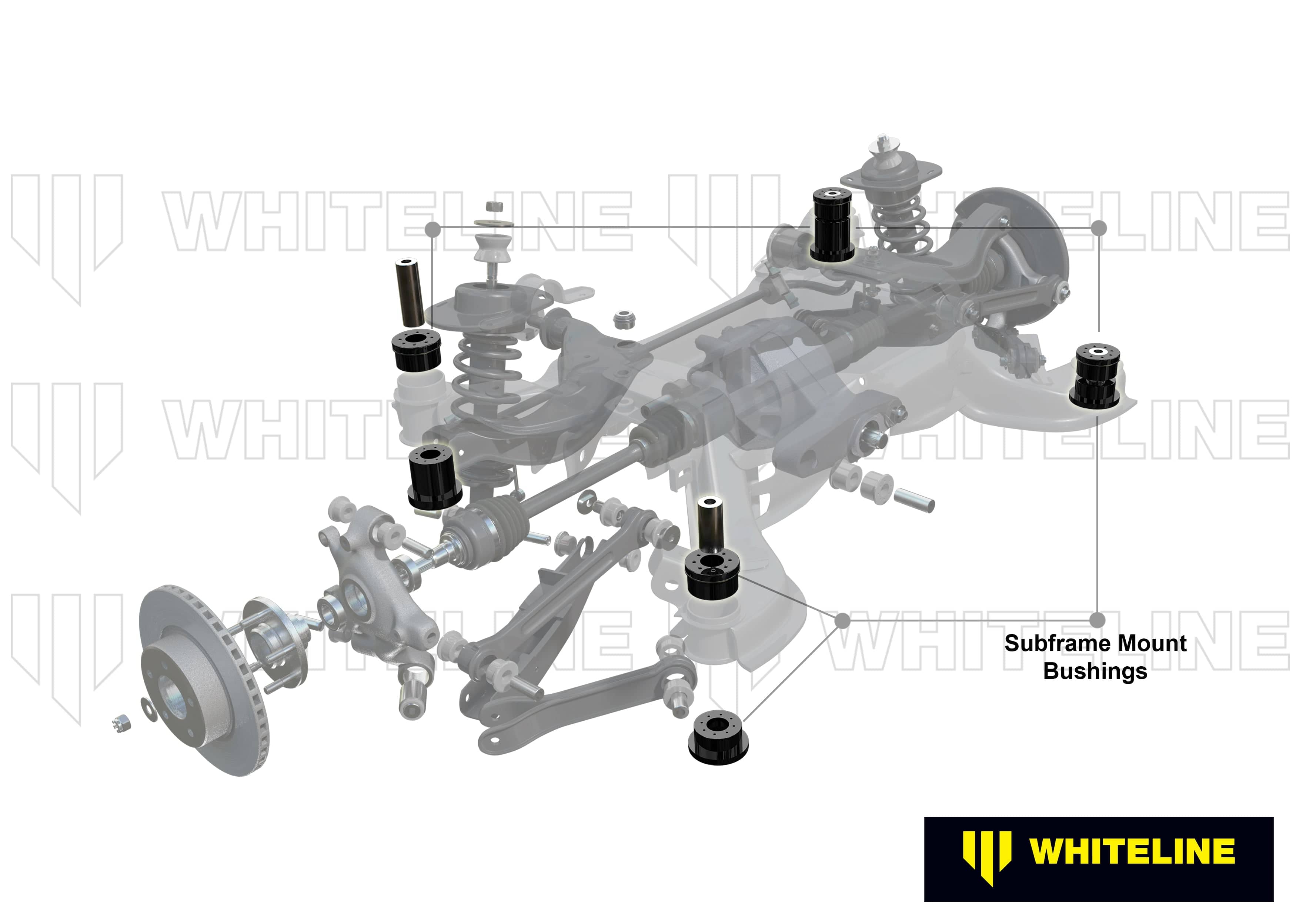 Whiteline 50 x 20 x 10 cm Rear Subframe - Bushing Kit to Suit HSV Clubsport, GTS and Senator Gen F SR