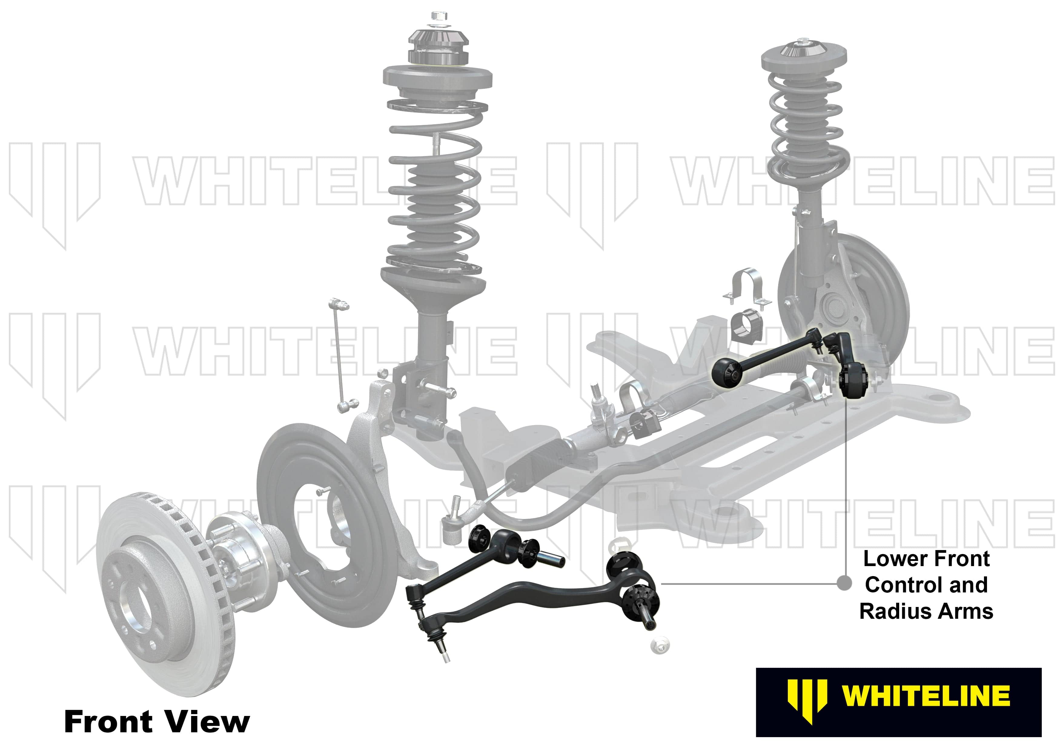 Whiteline 58 x 43 x 10 cm / Performance - fixed +/-0.5deg camber and caster correction Front Control and Radius Arm Lower - Arm to Suit BMW 1, 3 Series and X1 SR