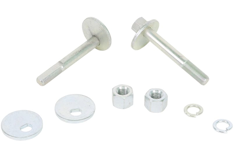 Whiteline 7 x 14 x 20 cm / 1/2" - adds +/- 0.75deg camber Front Control Arm Lower - Inner Camber Bolt Kit to Suit Ford Falcon/Fairlane XR-XD and Mustang Classic SR