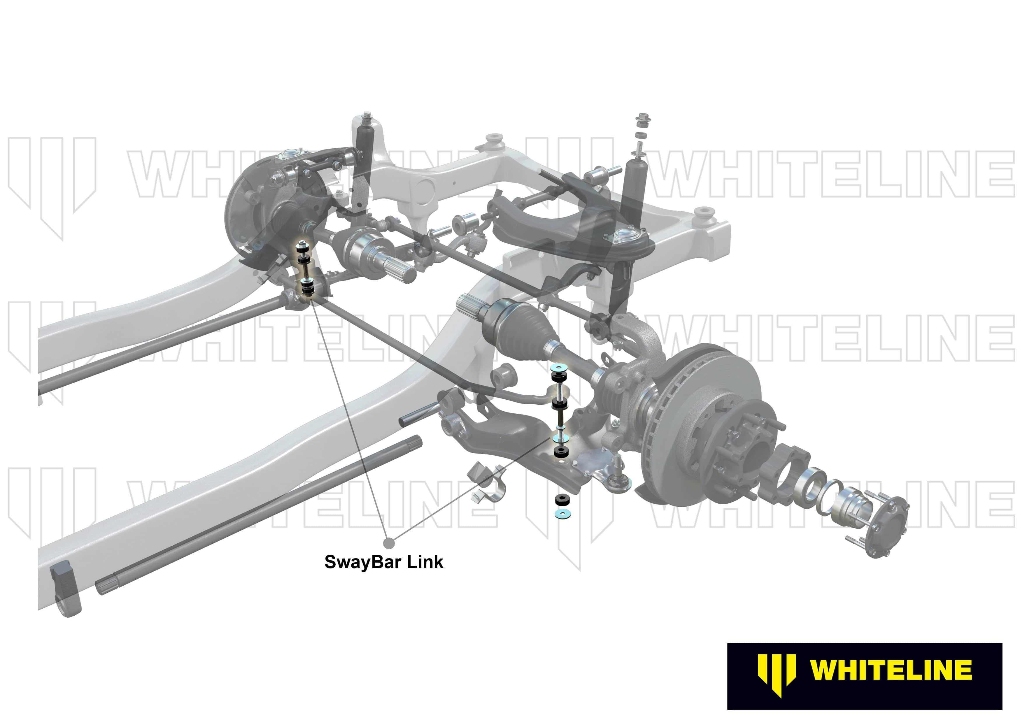 Whiteline 7 x 14 x 20 cm / 115mm - horizontal parallel ball joints Front Sway Bar Link to Suit Holden Colorado, Rodeo and Isuzu D-Max SR