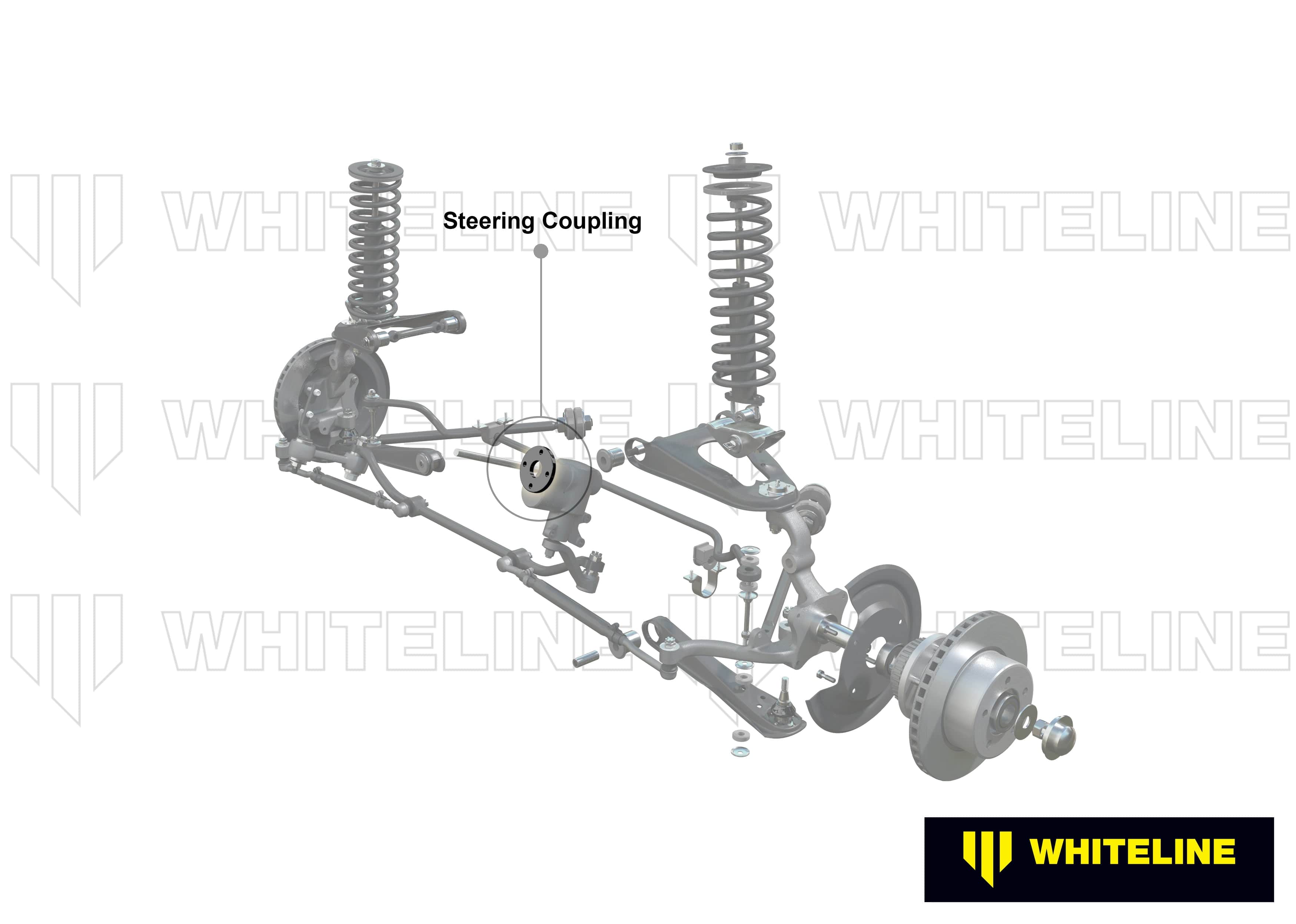 Whiteline 7 x 14 x 20 cm / 13mm thick Front Steering Coupling - Bushing Kit to Suit Ford Capri, Cortina and Escort SR