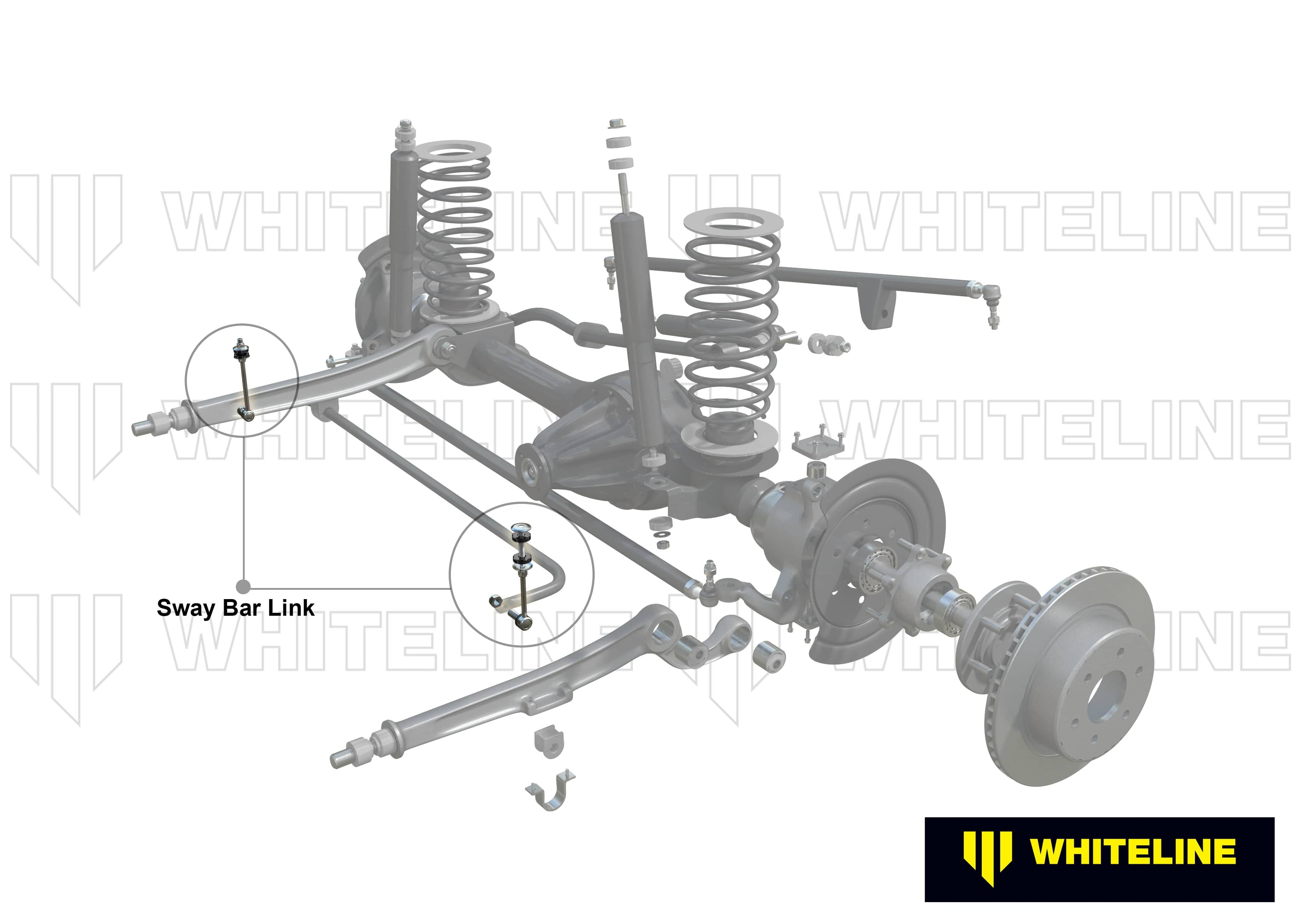 Whiteline 7 x 14 x 20 cm / Adjustable extra heavy duty - suits lifted models 50 - 200mm Sway Bar Link to Suit Nissan Patrol GQ, GU SR