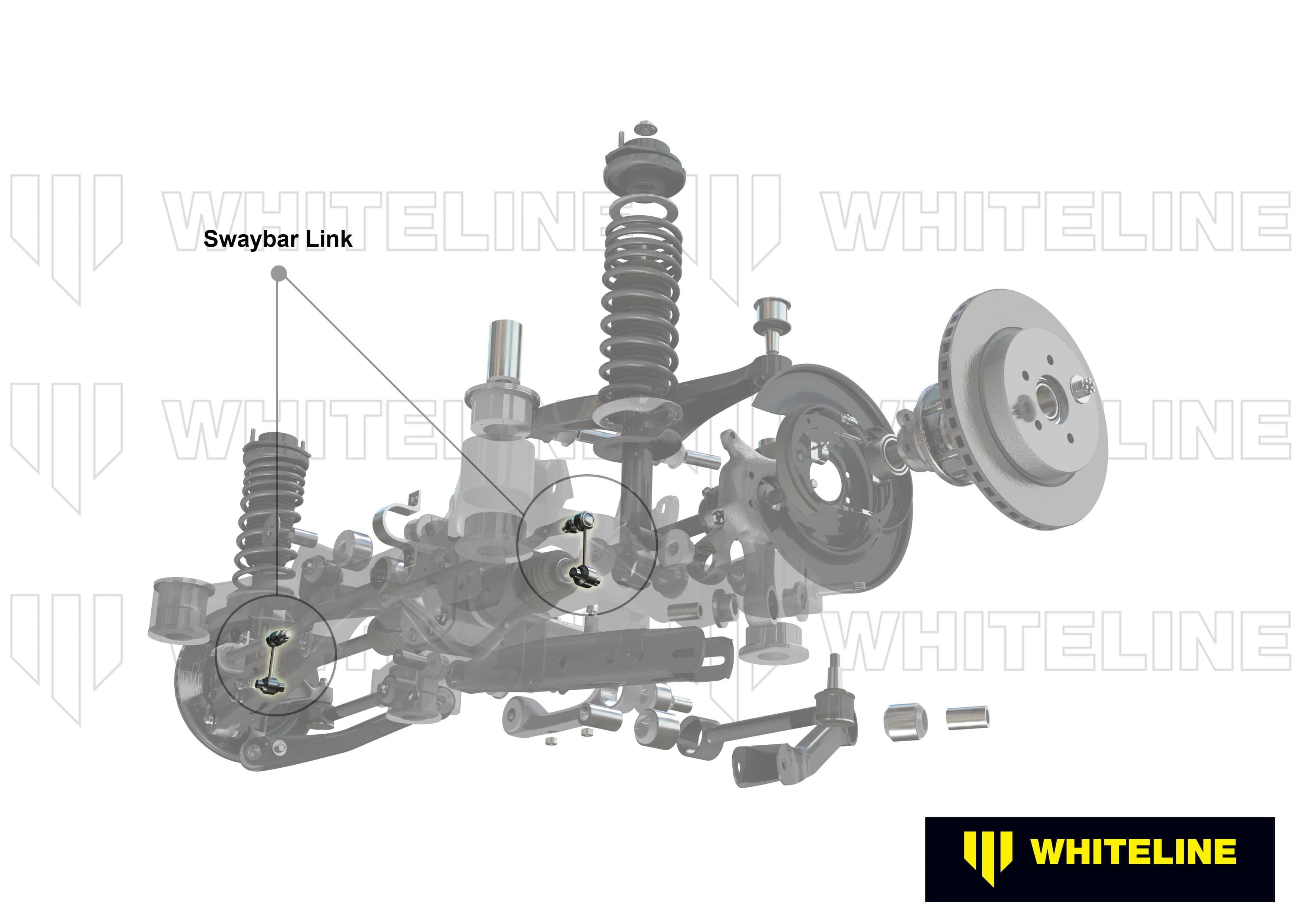 Whiteline 7 x 14 x 20 cm / Adjustable extra heavy duty Universal Sway Bar Link - Adjustable Ball Style - 12mm Ball Stud 135-155mm SR