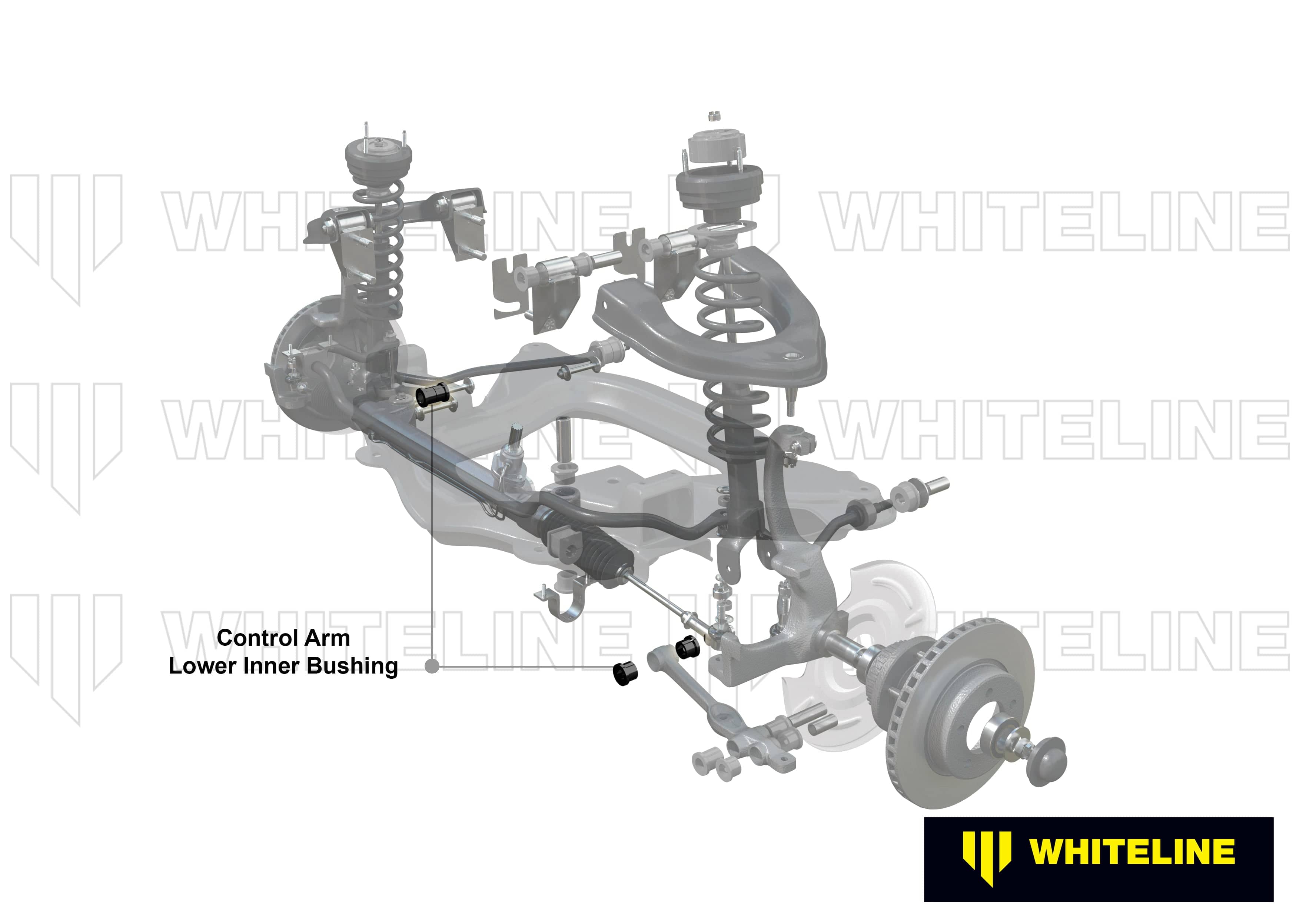 Whiteline 7 x 14 x 20 cm Front Control Arm Lower - Inner Bushing Kit to Suit Ford Ranger PJ, PK and Mazda BT-50 UN 2wd SR