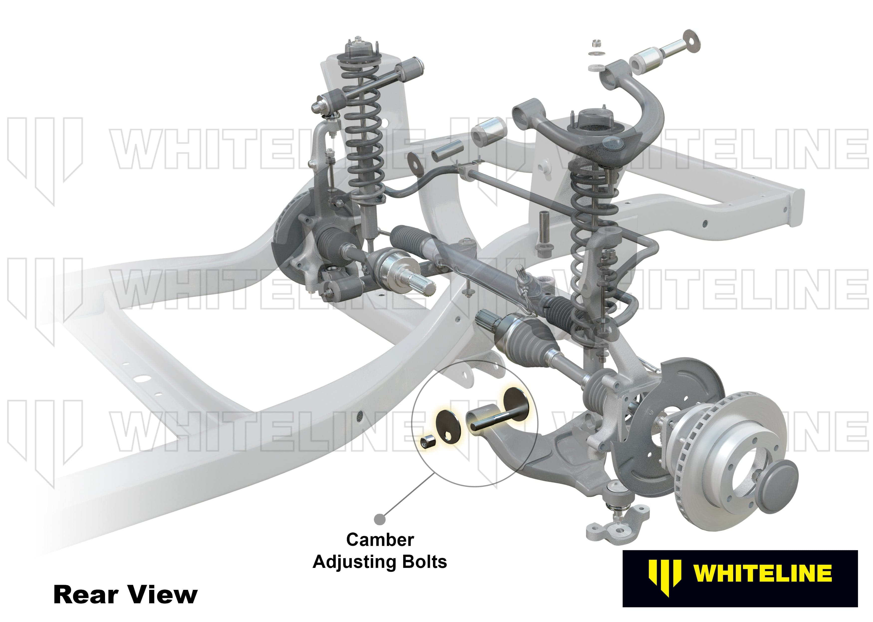 Whiteline 7 x 14 x 20 cm Front Control Arm Lower - Inner Camber Bolt Kit to Suit Toyota Prado 150 Series and FJ Cruiser GSJ15 SR