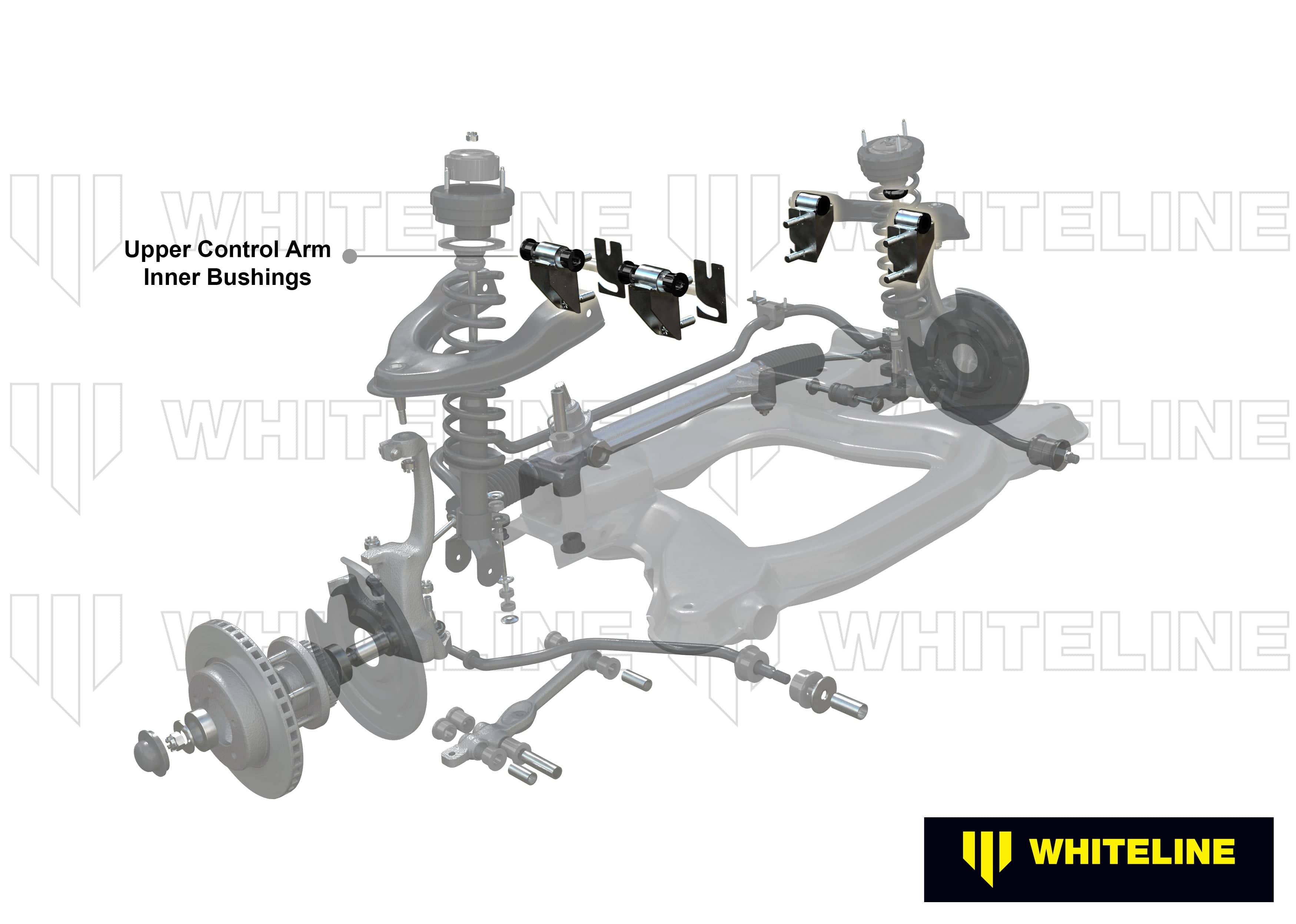 Whiteline 7 x 14 x 20 cm Front Control Arm Upper - Bushing Kit to Suit Ford Ranger PJ, PK and Mazda BT-50 UN 2wd/4wd SR