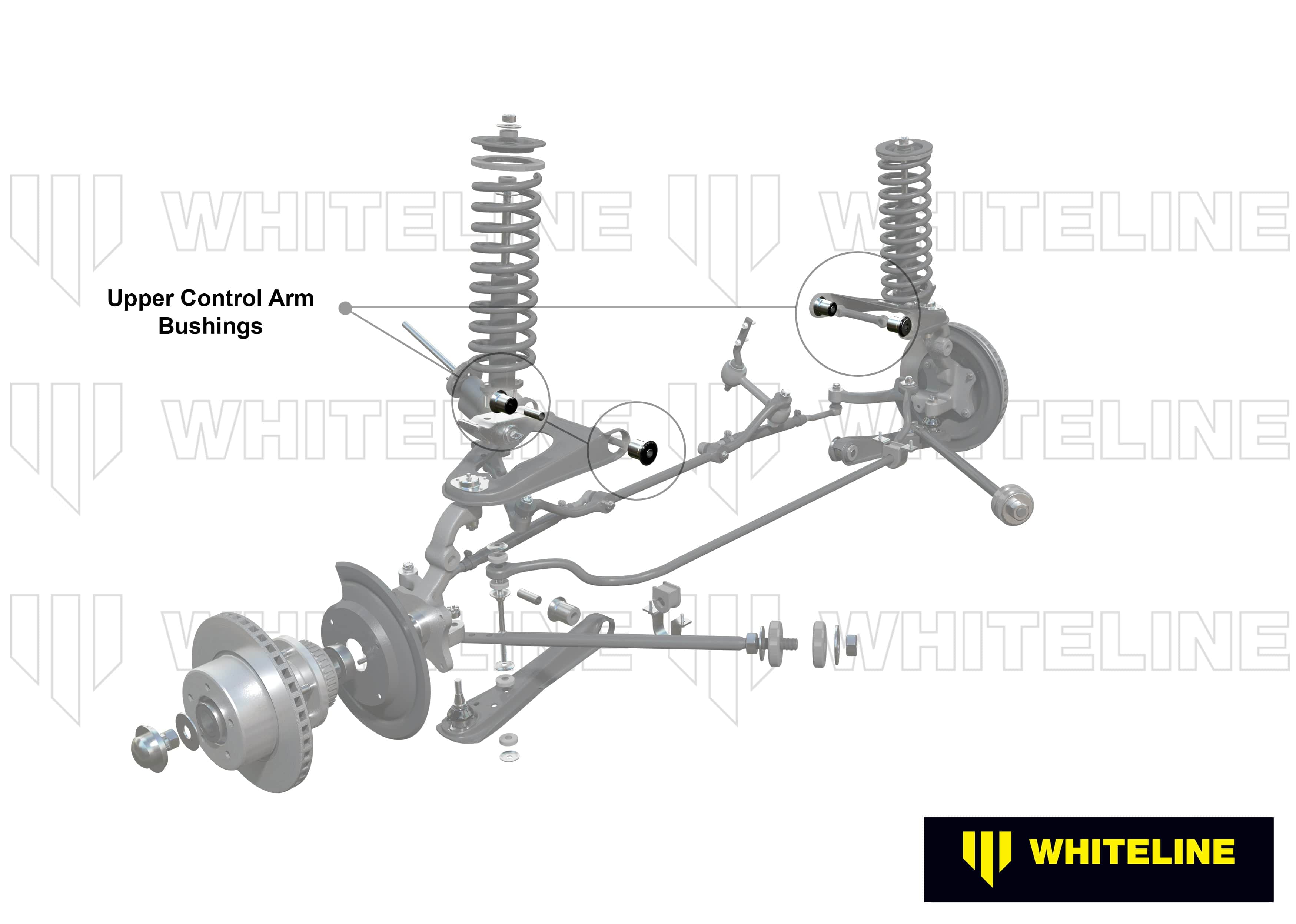 Whiteline 7 x 14 x 20 cm Front Control Arm Upper - Bushing Kit to Suit Holden HT-WB and Torana LC-LX SR