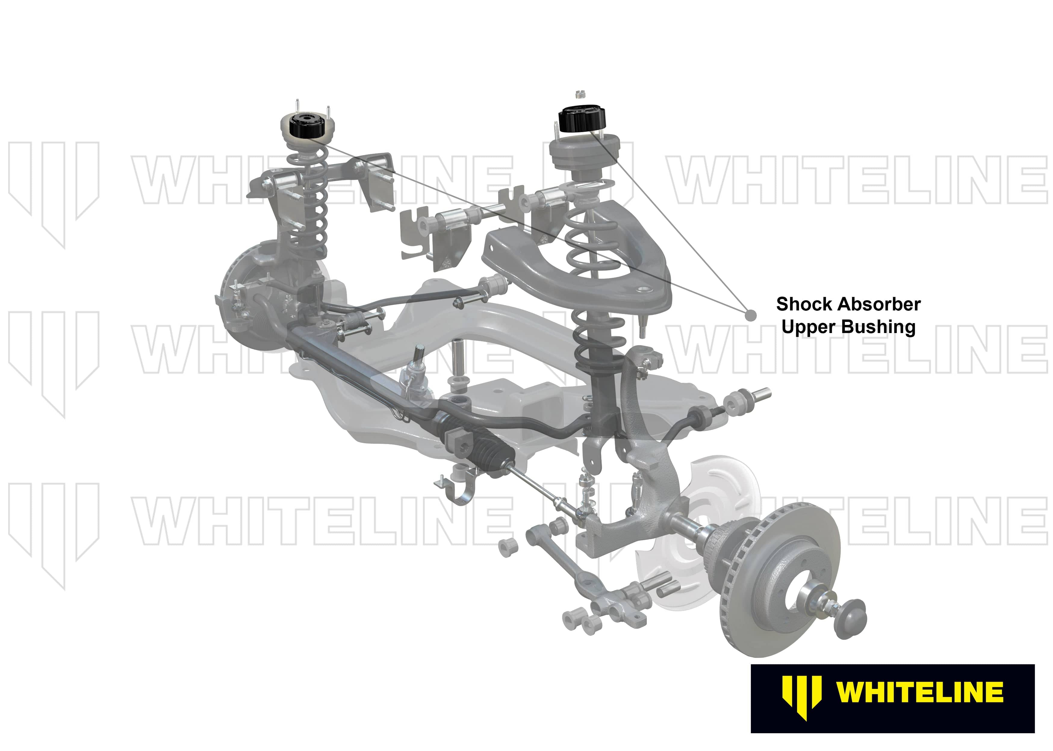 Whiteline 7 x 14 x 20 cm Front Shock Absorber - Upper Bushing Kit to Suit Ford Falcon/Fairlane EF, EL SR