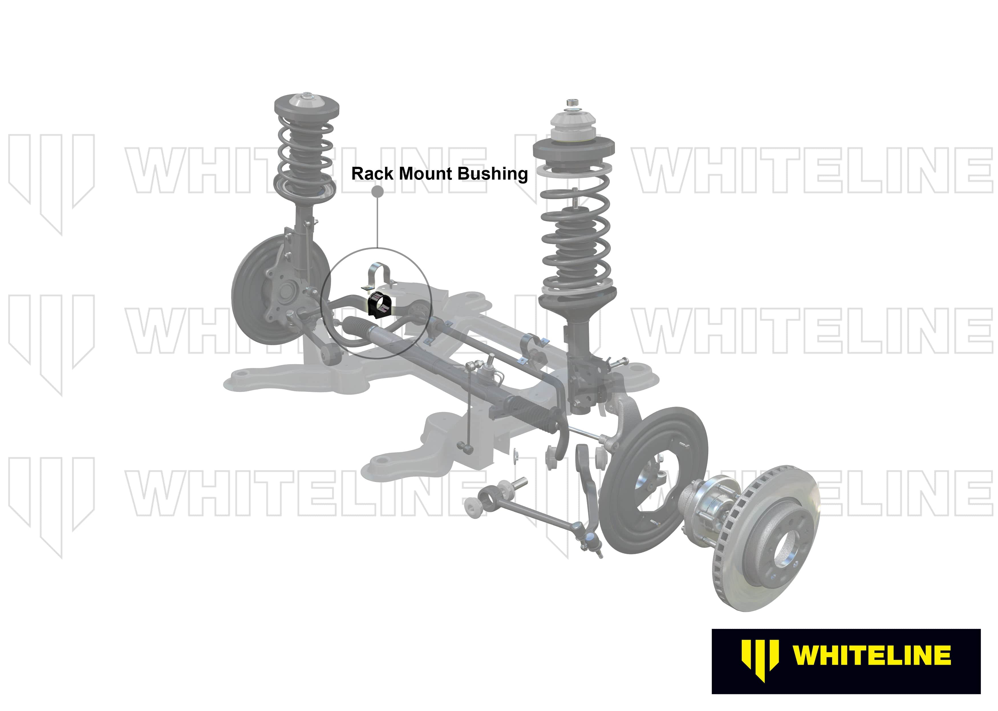 Whiteline 7 x 14 x 20 cm Front Steering Rack and Pinion - Mount Bushing Kit to Suit Holden Commodore VE and HSV SR