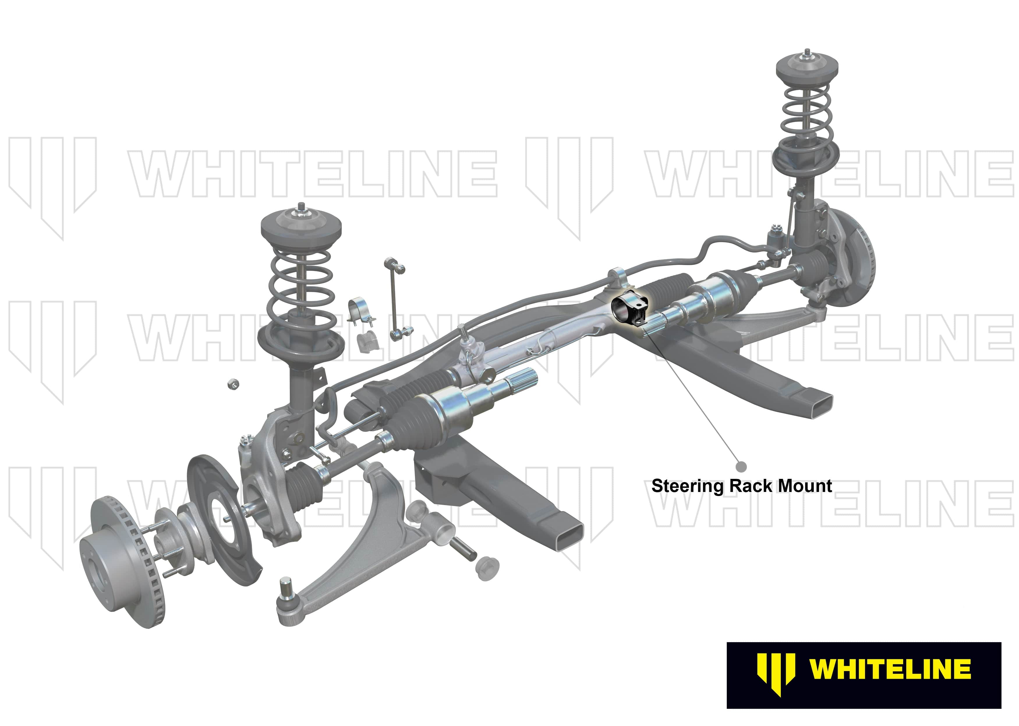 Whiteline 7 x 14 x 20 cm Front Steering Rack and Pinion - Mount Bushing Kit to Suit Mitsubishi Lancer Evolution X SR