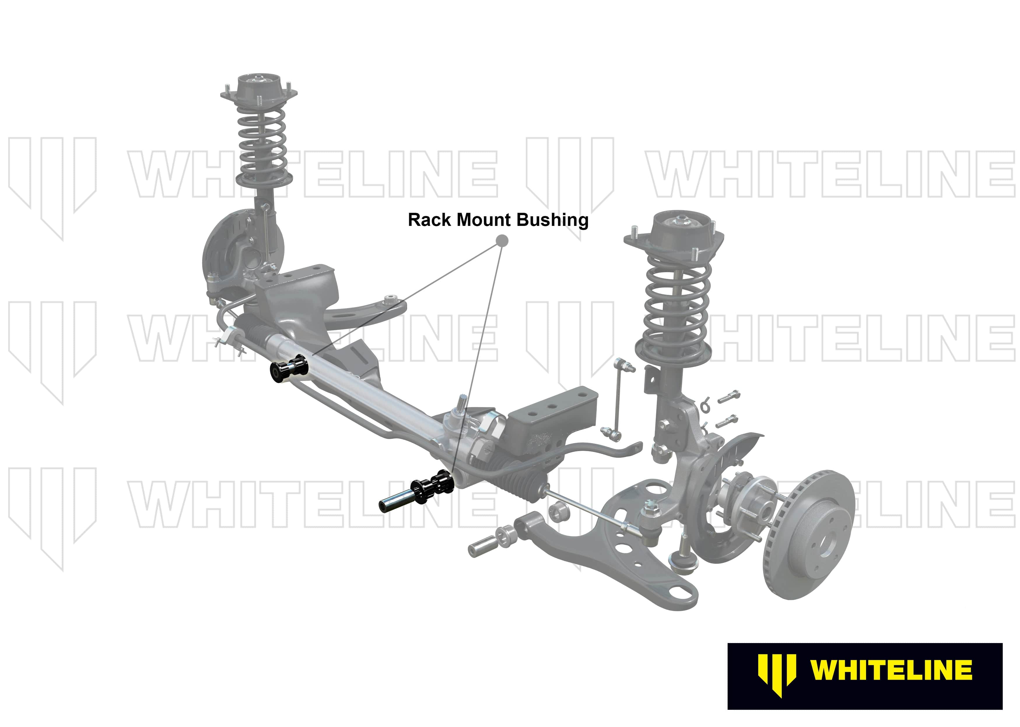 Whiteline 7 x 14 x 20 cm Front Steering Rack and Pinion - Mount Bushing Kit to Suit Subaru BRZ and Toyota 86 SR