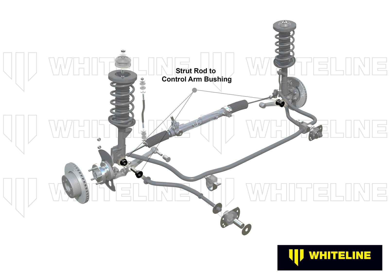 Whiteline 7 x 14 x 20 cm Front Strut Rod - To Control Arm Bushing Kit to Suit Holden Commodore VB-VZ and HSV SR