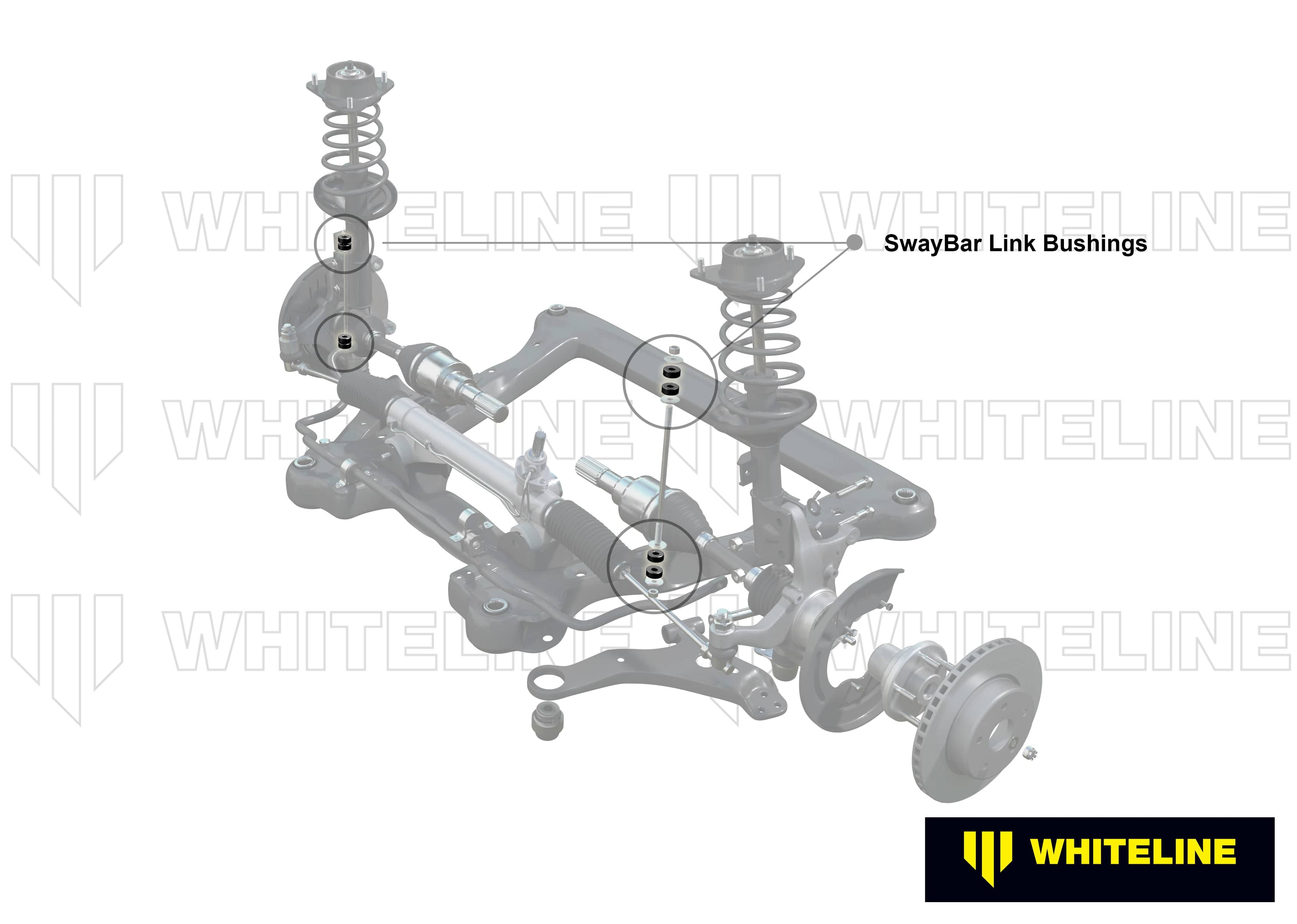 Whiteline 7 x 14 x 20 cm Front Sway Bar Link - Bushing Kit to Suit Toyota Echo NCP10, 12, 13 SR