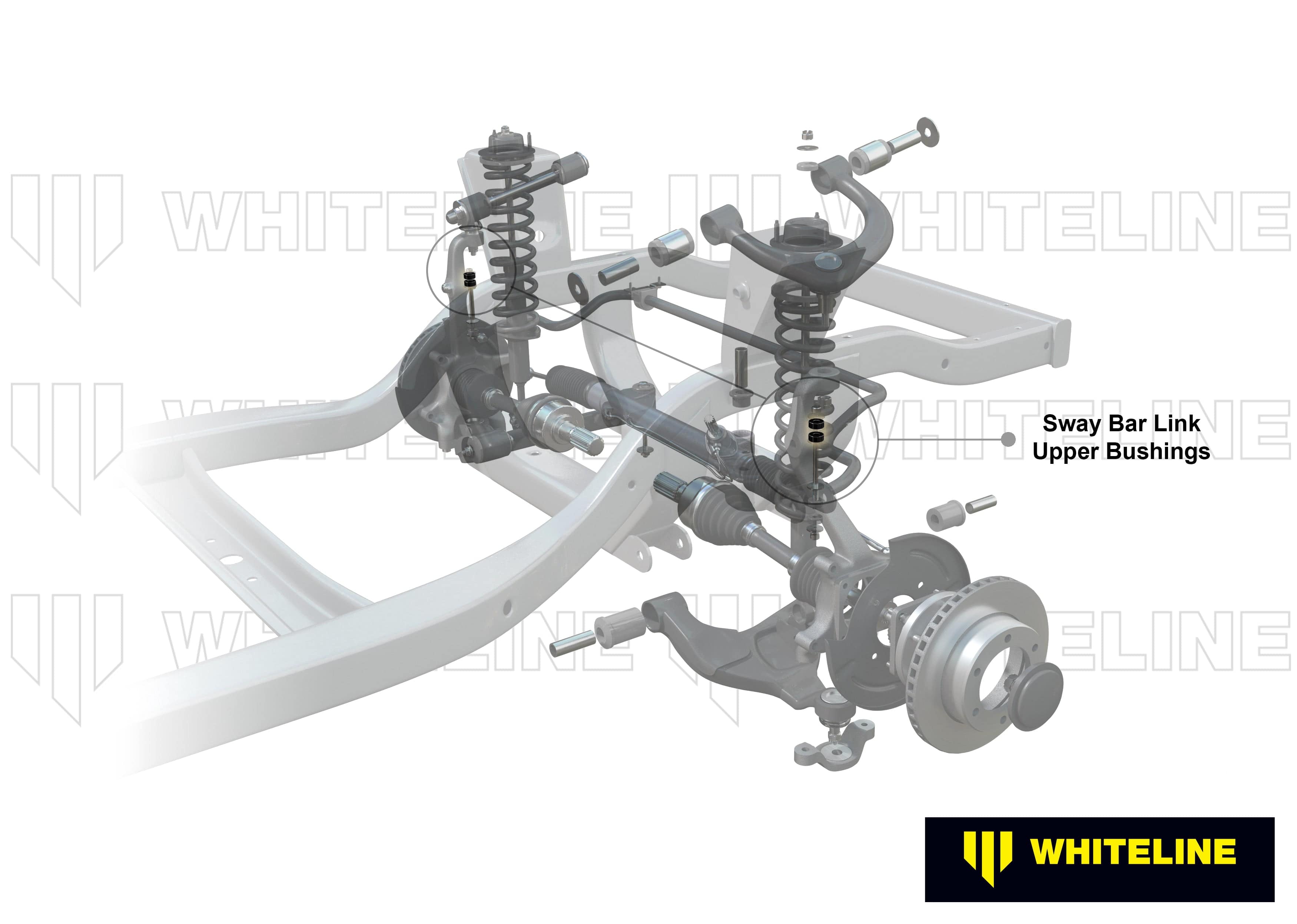 Whiteline 7 x 14 x 20 cm Front Sway Bar Link - Upper Bushing Kit to Suit Volkswagen Transporter T3 SR