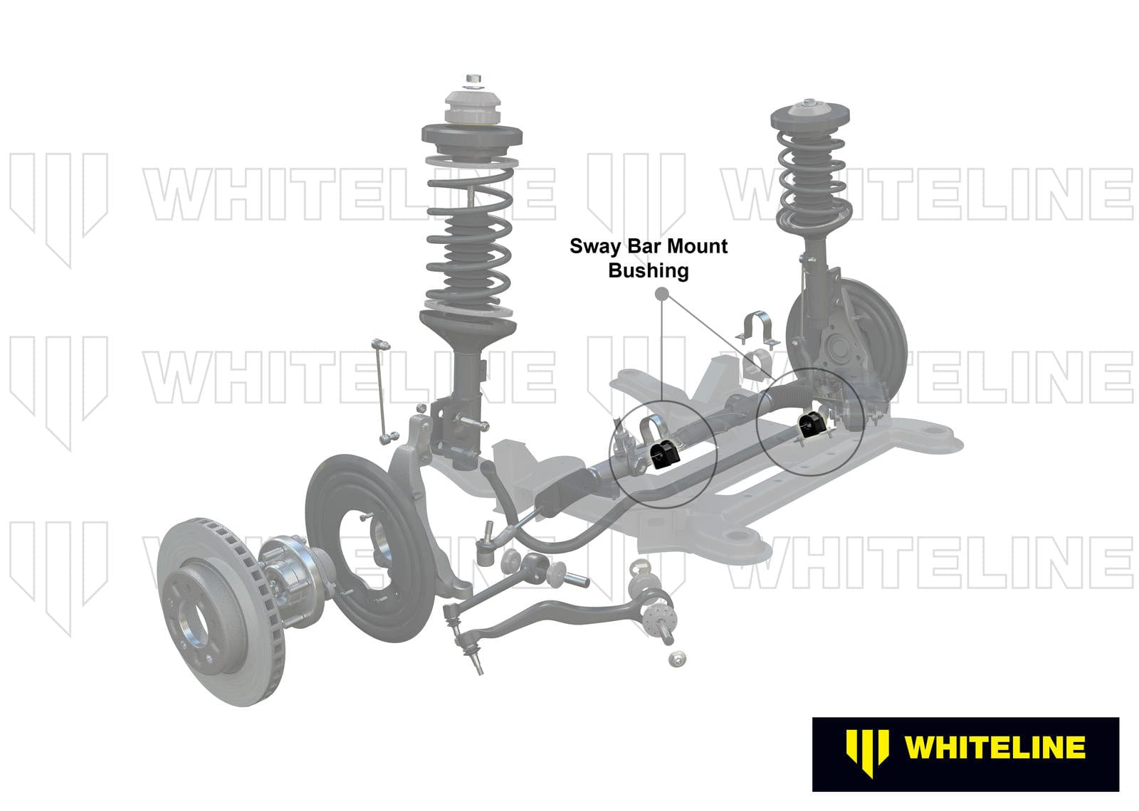 Whiteline 7 x 14 x 20 cm Front Sway Bar Mount - Bushing Kit 23mm to Suit Holden Commodore VE, VF and HSV SR