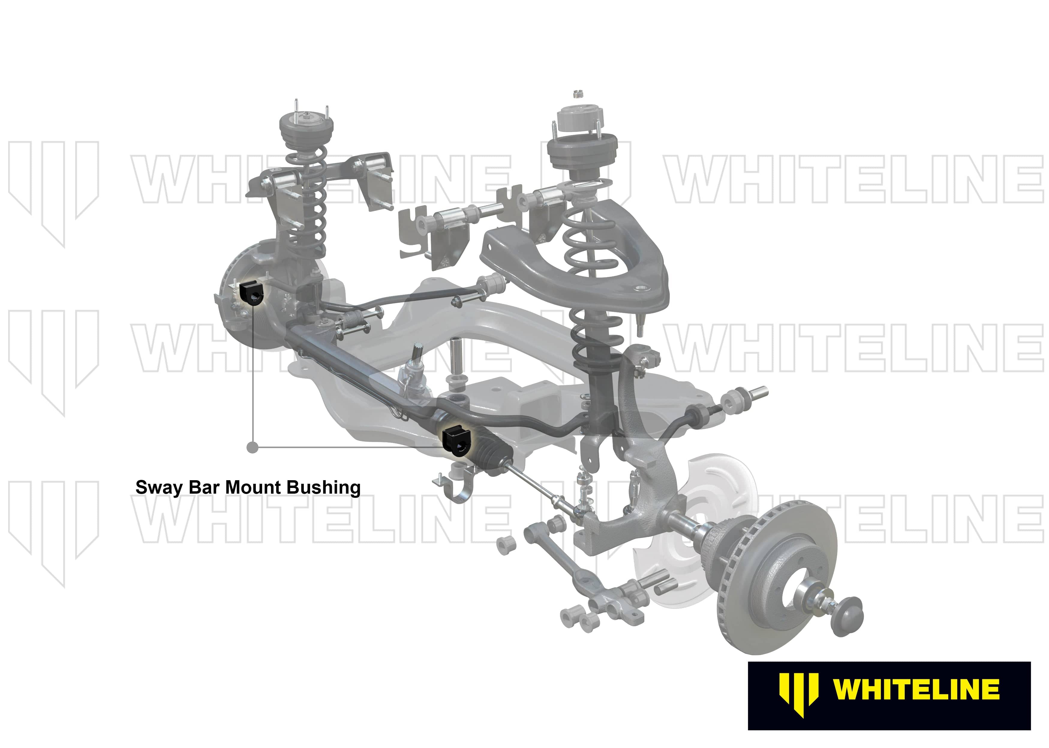Whiteline 7 x 14 x 20 cm Front Sway Bar Mount - Bushing Kit 28mm to Suit Nissan 300ZX Z32 and Pulsar N14, N15 SR