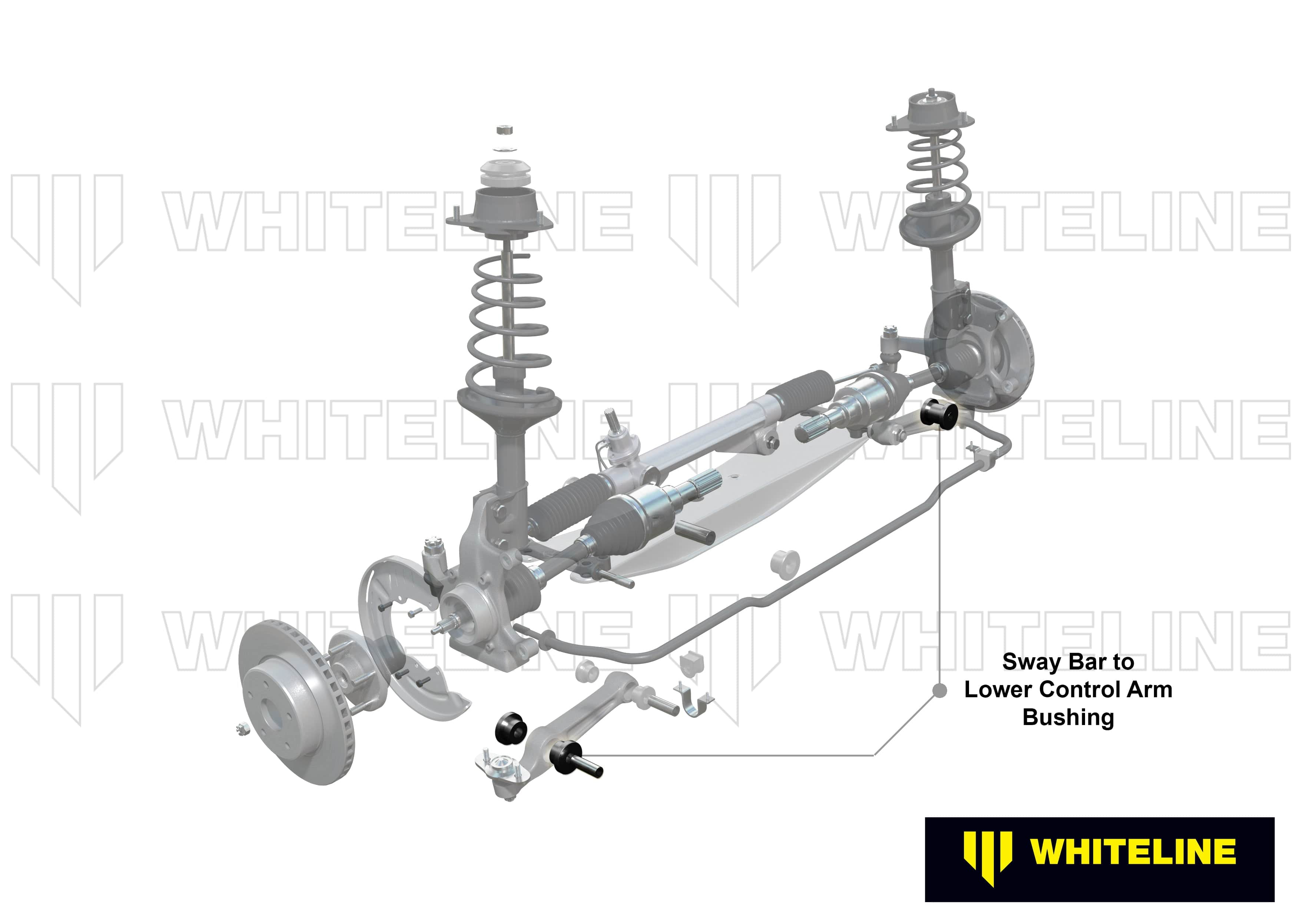 Whiteline 7 x 14 x 20 cm Front Sway Bar To Control Arm - Bushing Kit to Suit Ford Festiva and Mazda 121, 323, RX2-RX4 SR