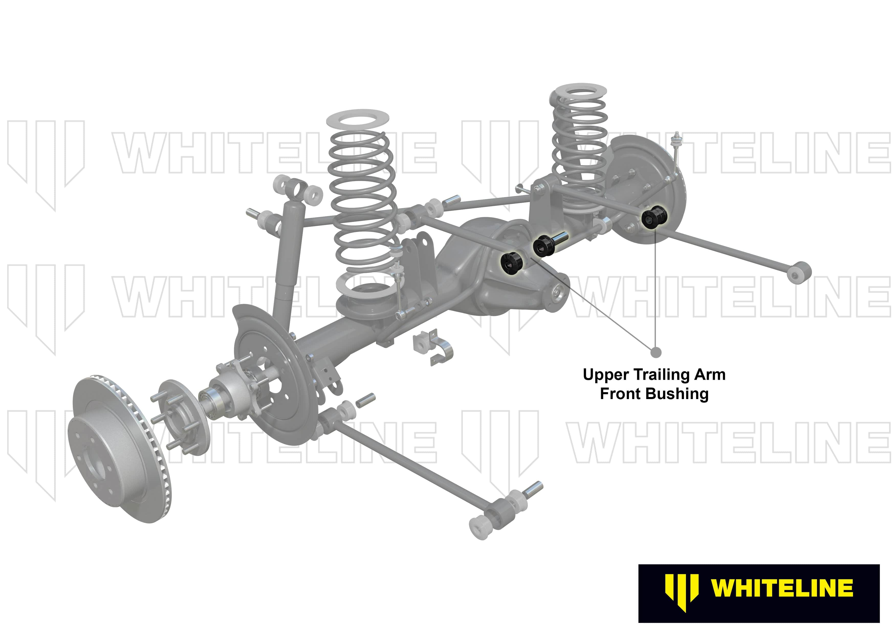 Whiteline 7 x 14 x 20 cm Front Trailing Arm Upper - Front Bushing Kit to Suit Jeep Gladiator JT and Wrangler JL SR