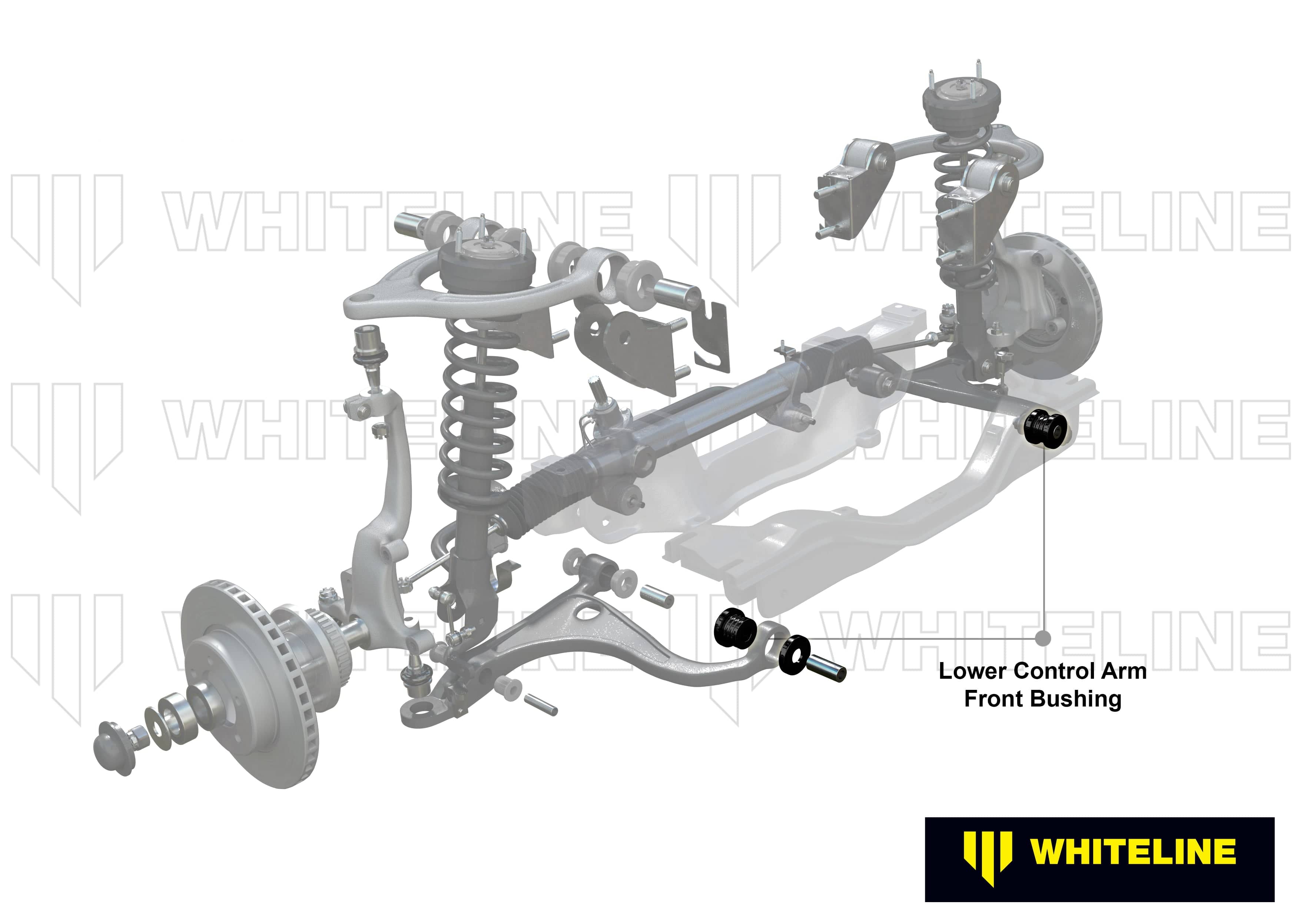 Whiteline 7 x 14 x 20 cm / Includes shock absorber lower bushings Front Control Arm Lower - Inner Front Bushing Kit to Suit Honda Civic V Gen and Integra DC2 SR