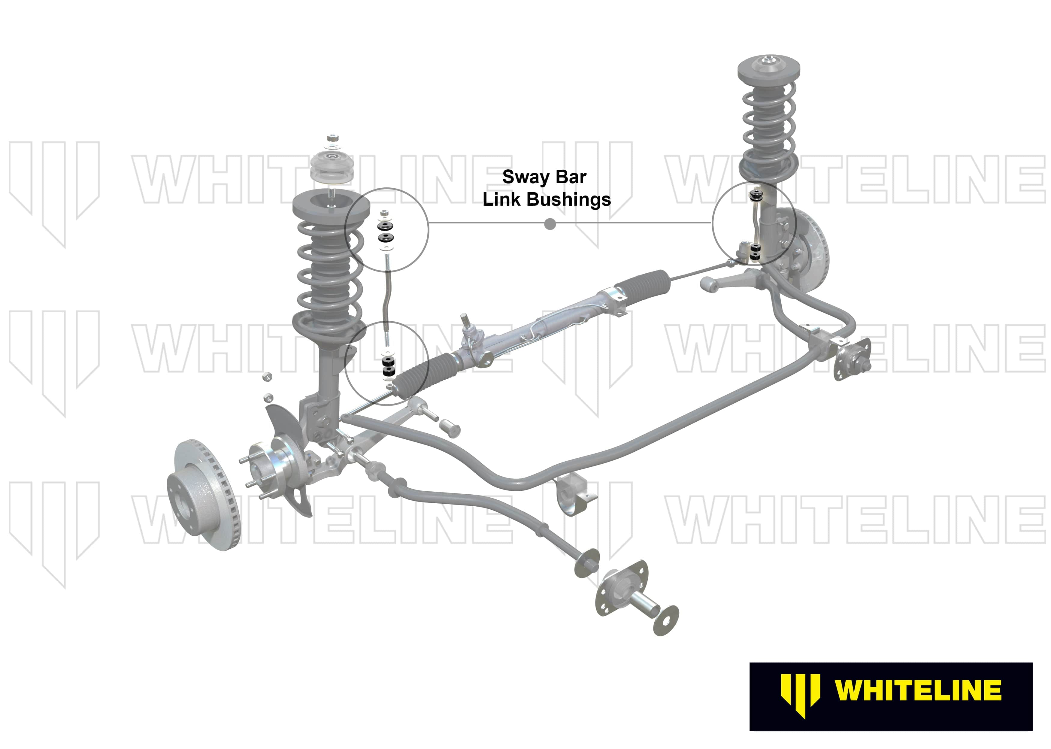 Whiteline 7 x 14 x 20 cm / OD=33, ID=10, L=20mm, locator OD=17mm (saucer shape) Front Sway Bar Link - Bushing Kit to Suit Holden Commodore VN-VX and HSV SR