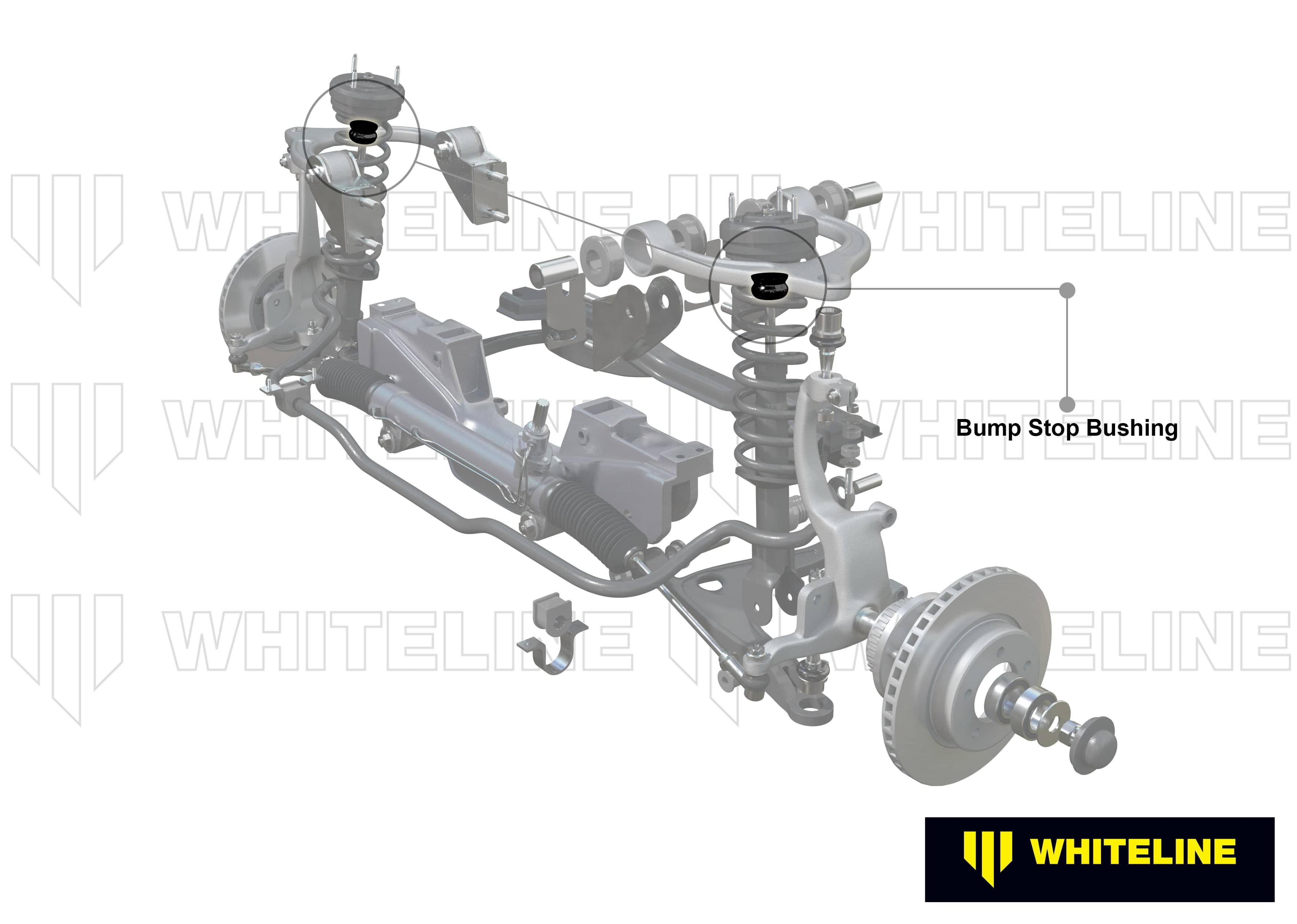 Whiteline 7 x 14 x 20 cm / OD=43, ID=18, L=35mm Front Bump Stop - Bushing Kit to Suit Ford Falcon/Fairlane BA-BF and FPV SR