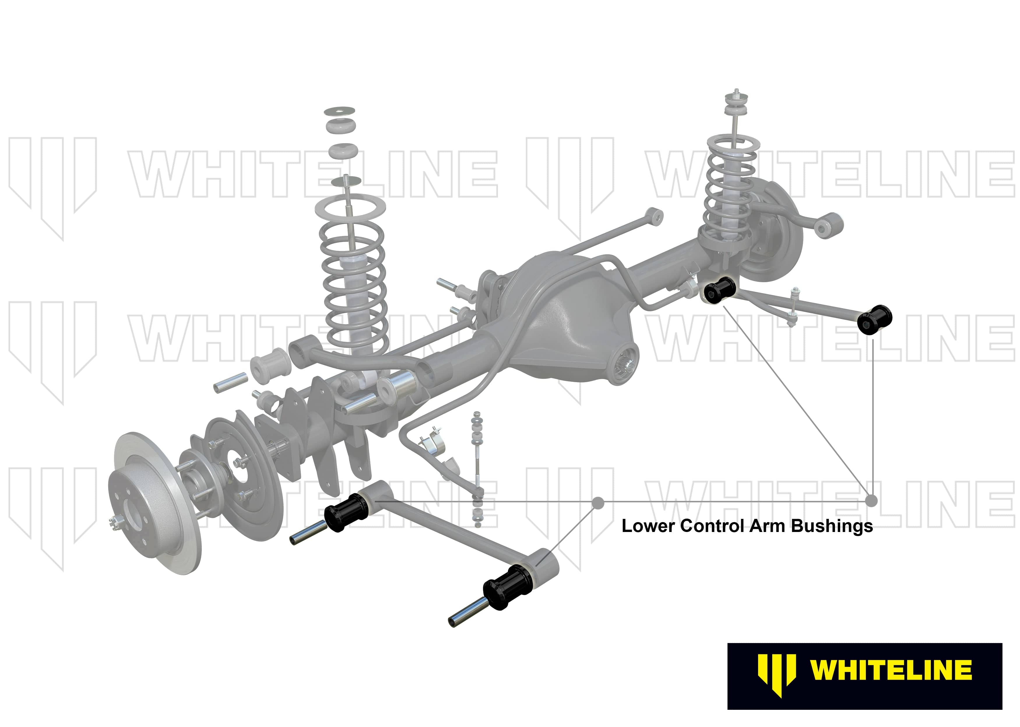 Whiteline 7 x 14 x 20 cm / OEM design - suits models to - 02/1992 Rear Trailing Arm - Bushing Kit to Suit Ford Falcon/Fairlane XE-EB SR