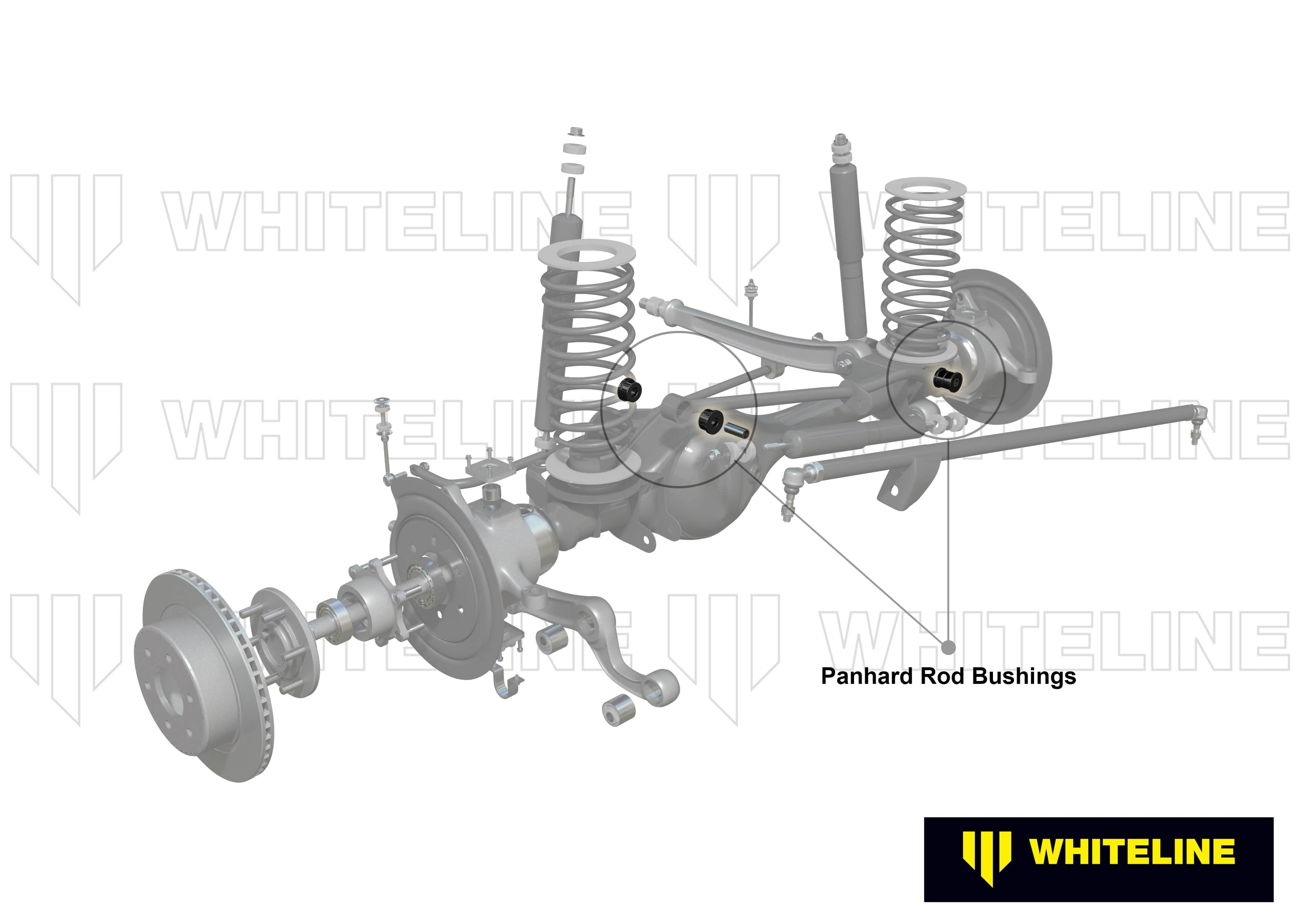 Whiteline 7 x 14 x 20 cm Panhard Rod - Bushing Kit to Suit Suzuki Jimny and Sierra SR