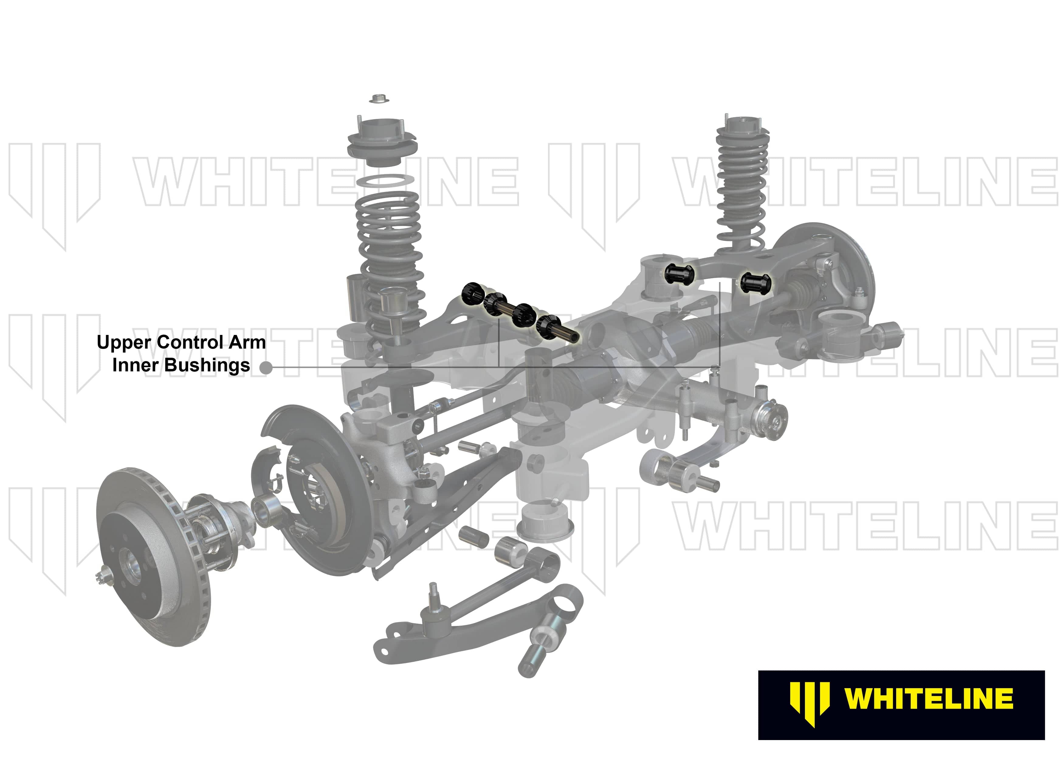 Whiteline 7 x 14 x 20 cm / Performance Alignment - adds +/- 0.5deg camber Rear Control Arm - Inner Bushing Kit Double Offset to Suit Honda Accord Euro CL SR