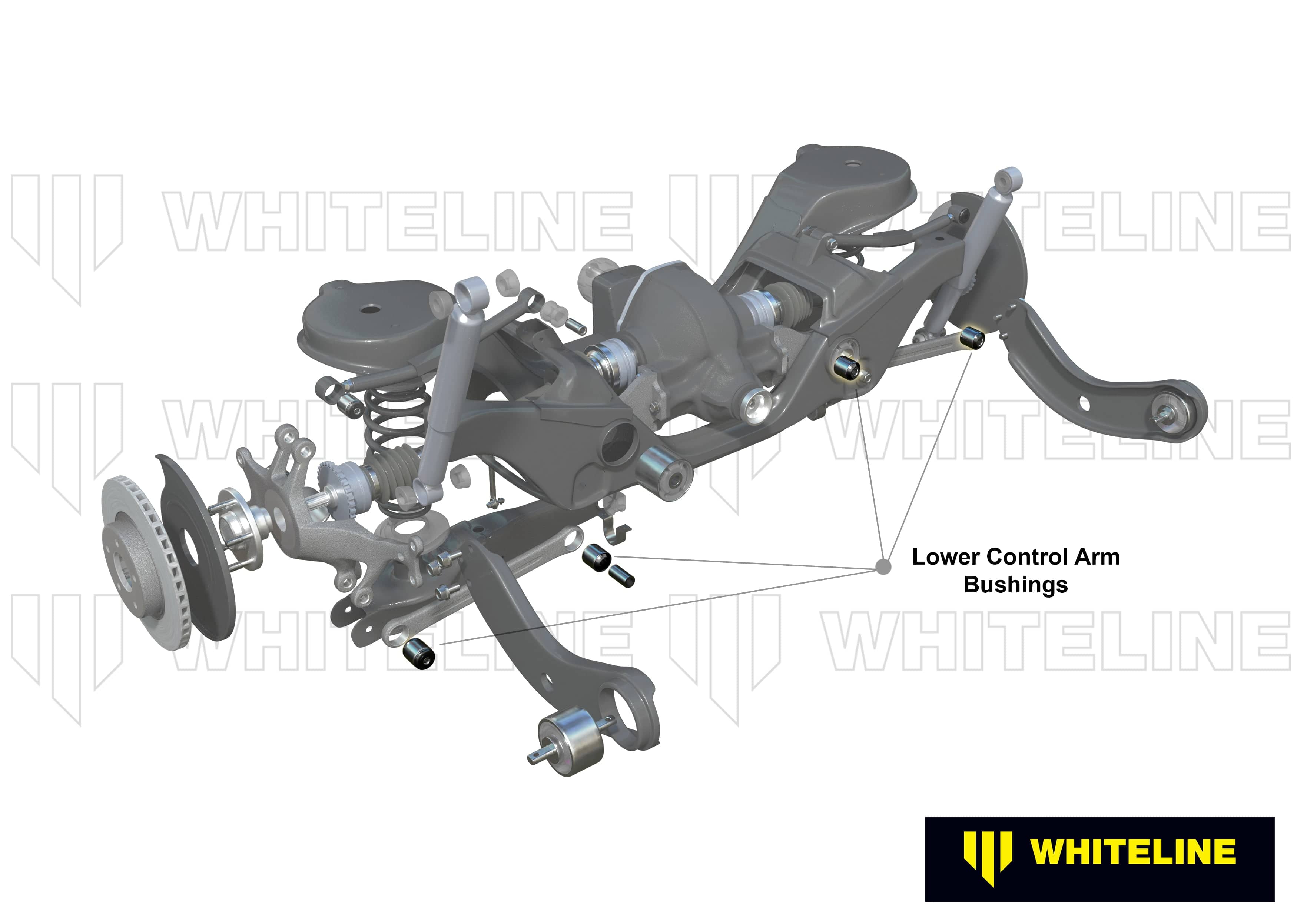 Whiteline 7 x 14 x 20 cm Rear Control Arm Lower - Bushing Kit to Suit Mazda6 GG, GY SR