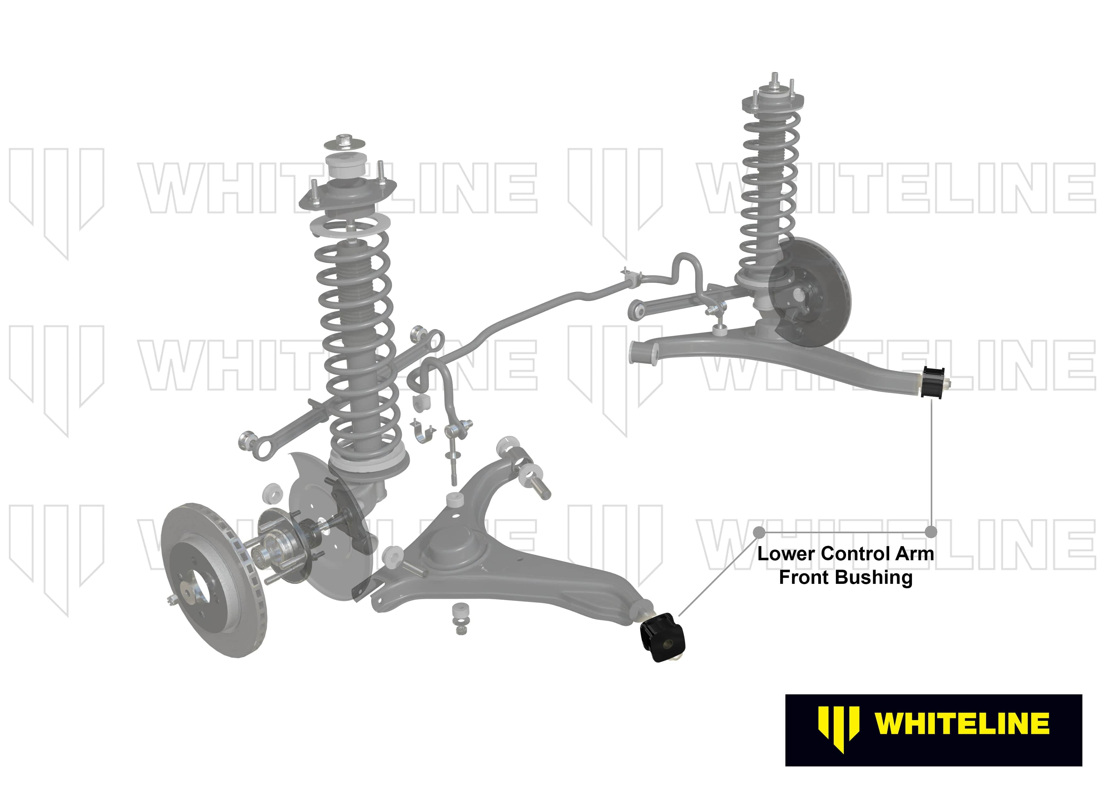 Whiteline 7 x 14 x 20 cm Rear Control Arm Lower Front - Inner Bushing Kit to Suit Mitsubisi Starion JA, JB, JD SR