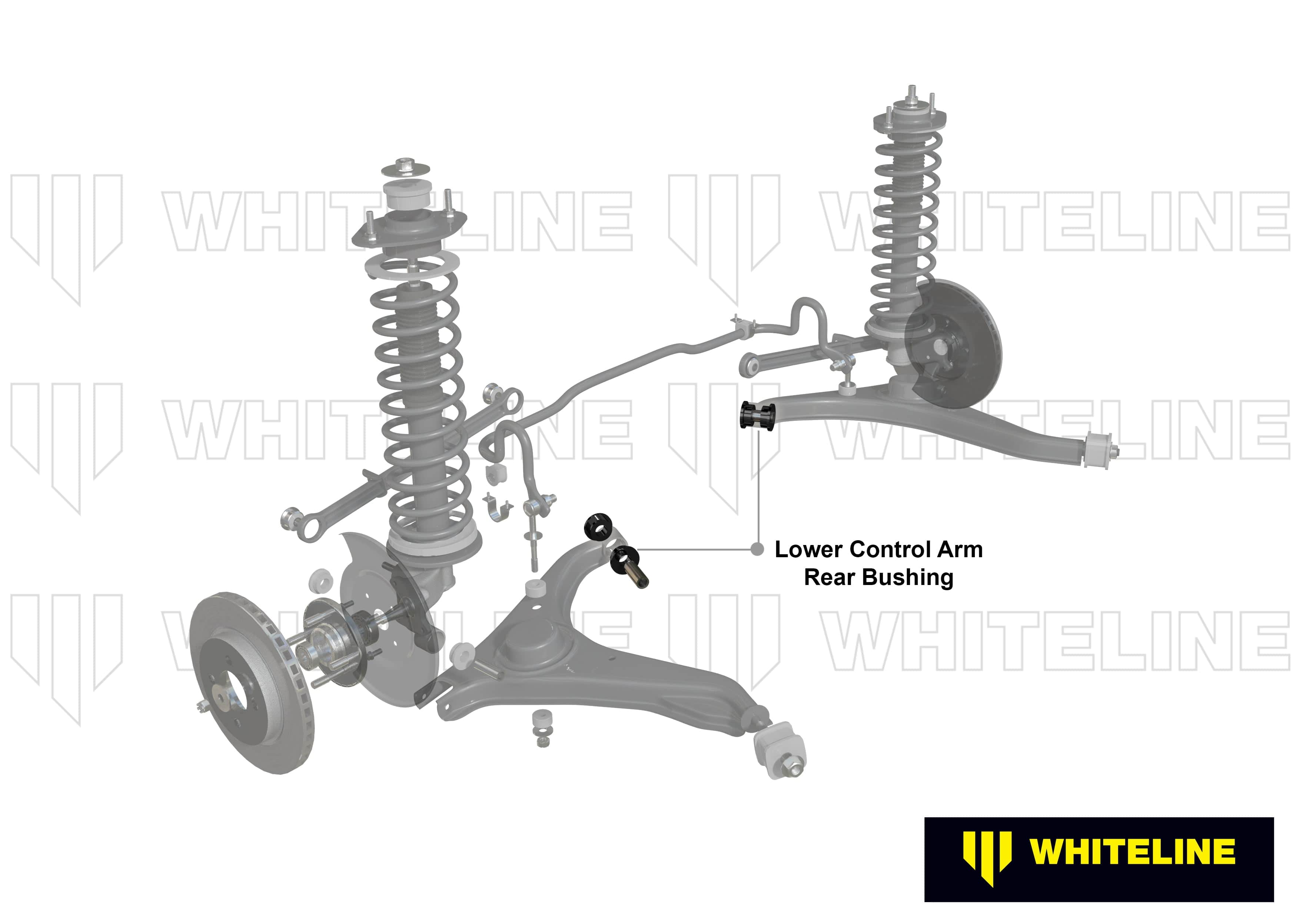 Whiteline 7 x 14 x 20 cm Rear Control Arm Lower Rear - Inner Bushing Kit to Suit Mitsubishi Starion JA, JB, JD SR